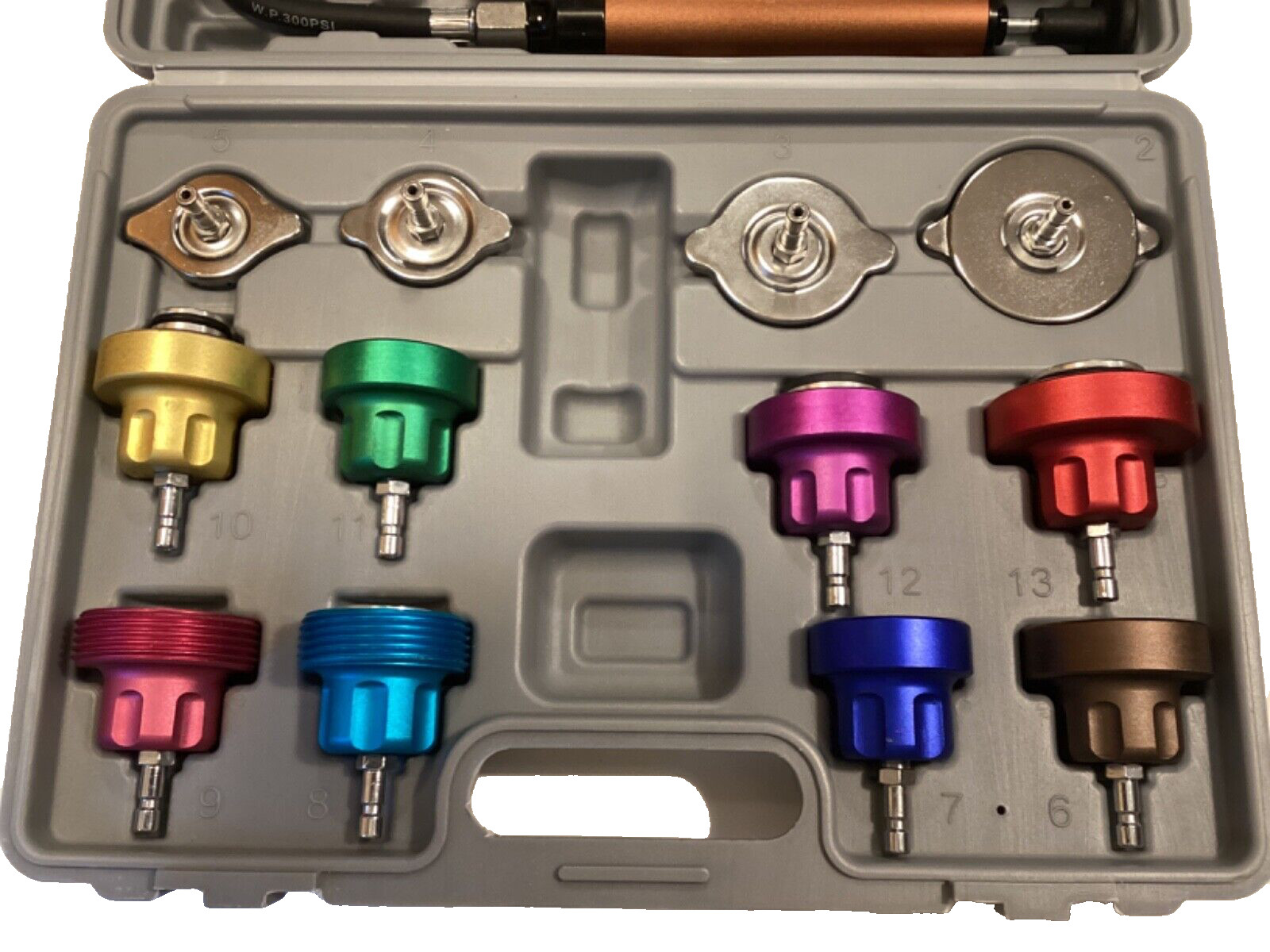 Performance Tools NEW Cooling System Pressure Test Kit In Snap Latch Case W89733