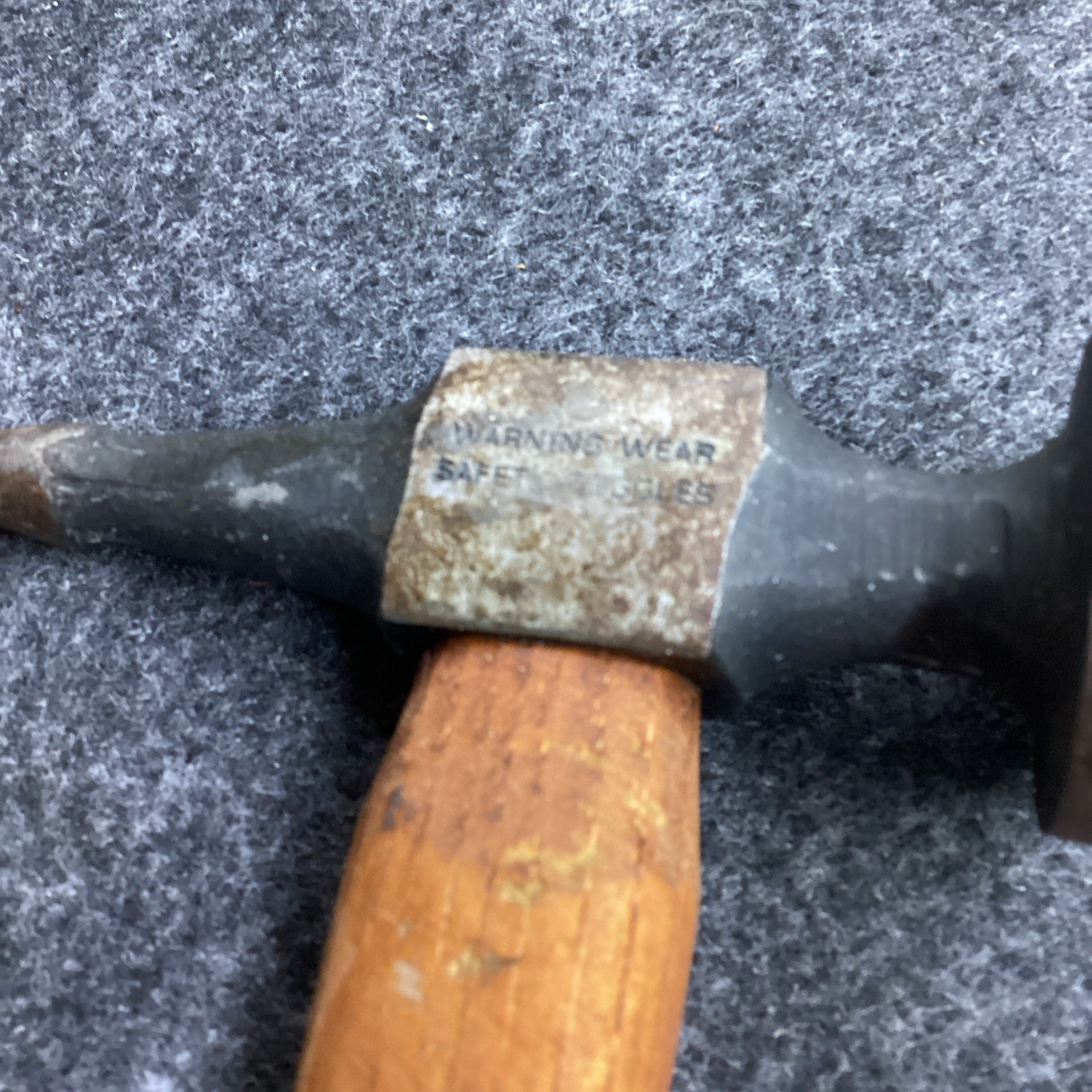 Vintage Snap On Tools BF6118 Auto Body Wood Handle Short Pick Hammer