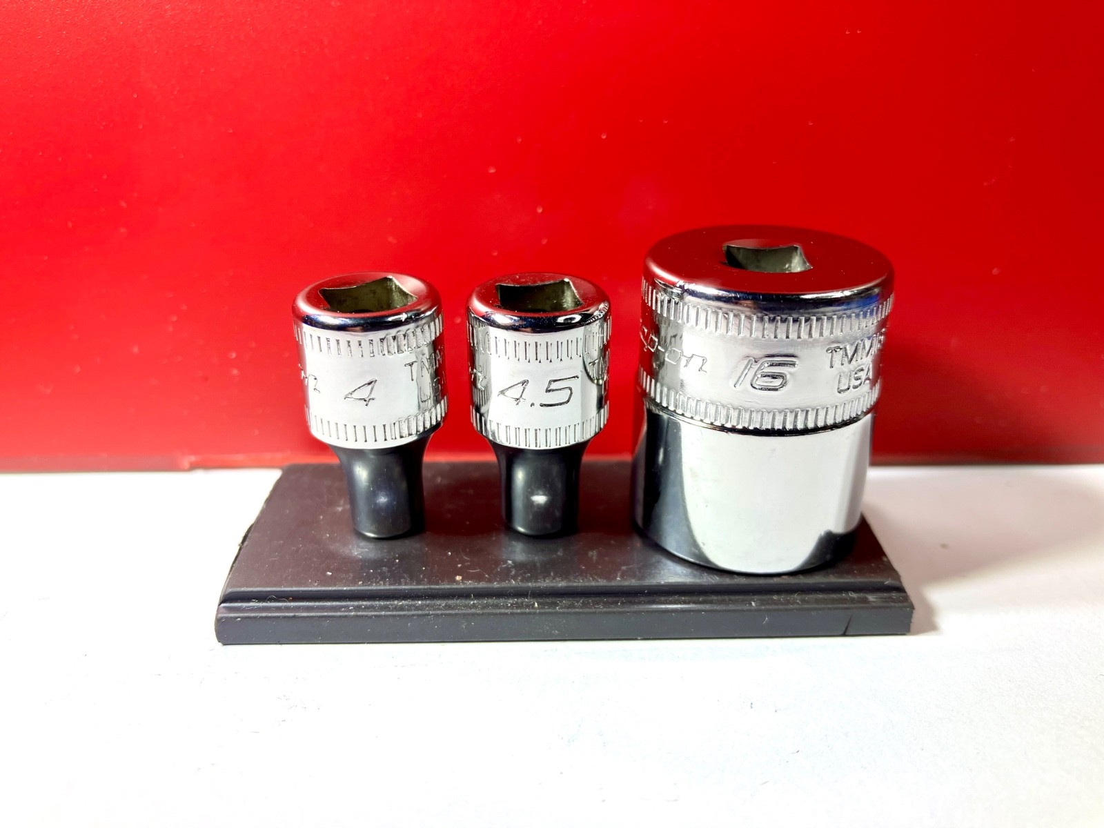 Snap On Tools NEW 1/4″ Drive 3pc Metric 6pt Shallow ADD ON Socket lot set TMM16