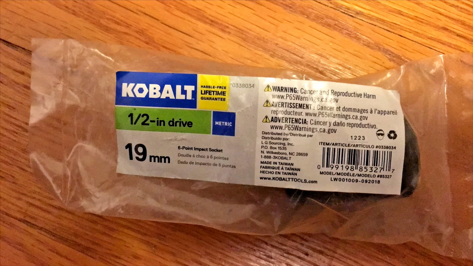 Kobalt 1/2″ Drive 6 Point Shallow Metric Impact Socket Pick size 10mm 19mm
