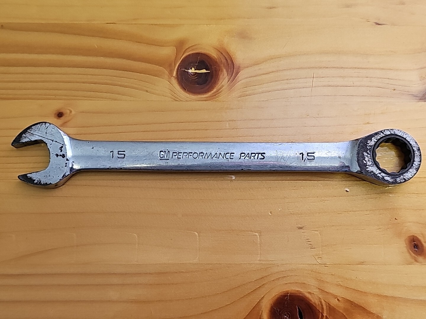 GM Performance Parts 15MM Ratchet Combination Wrench #14146 12 Point 8″