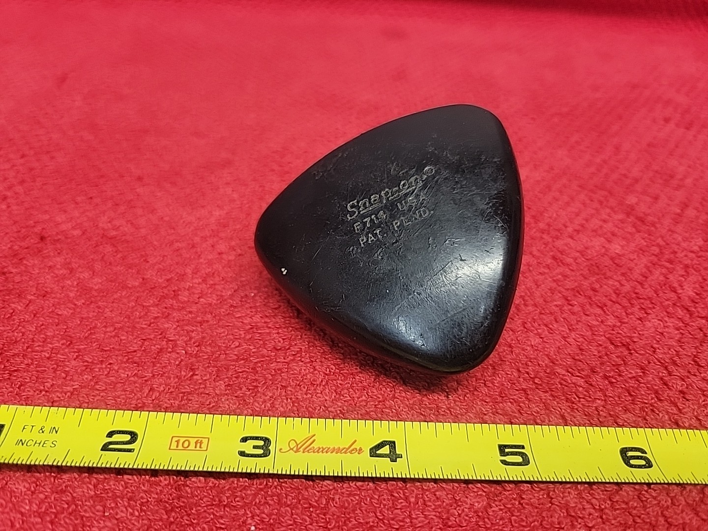 Snap On Tools 3/8″ Drive Black Grip Palm Ratchet F714 Vtg USA 🇺🇸