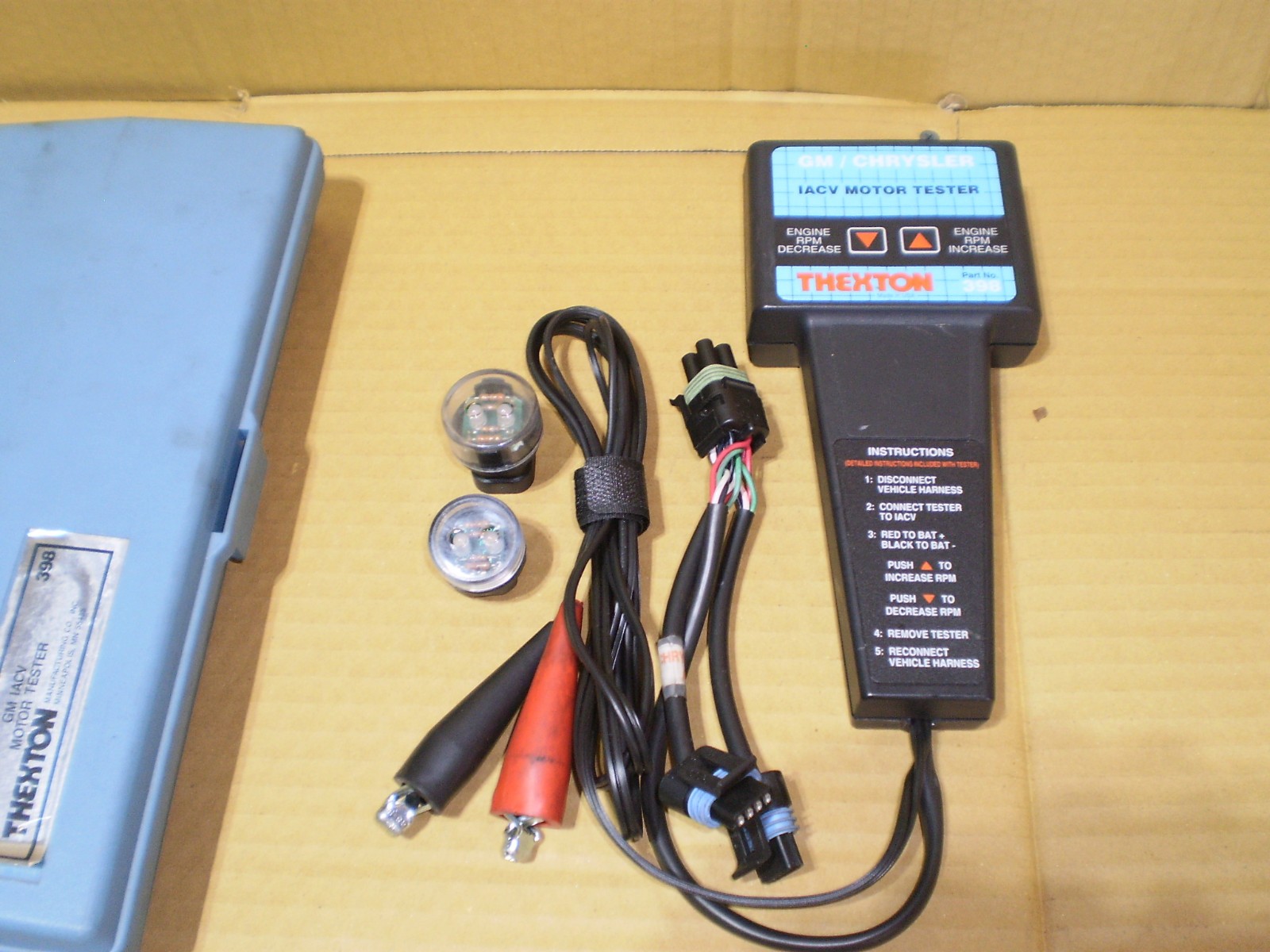 THEXTON #398 IACV MOTOR TESTER GM/CHRYSLER TOOL & NOID LIGHT ECM OUTPUT TESTERS