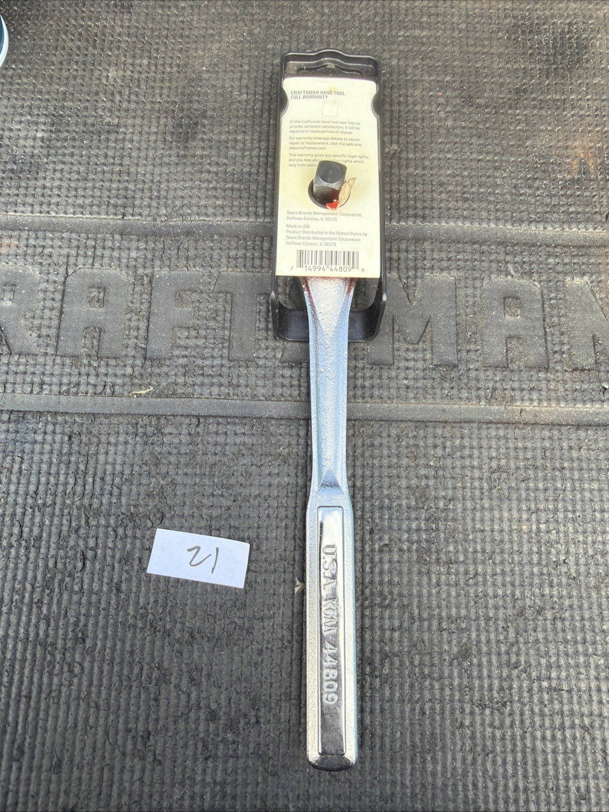 Sexy Sears Craftsman USA Nos 1/2” Drive Ratchet 44809 On Hang Tag K6AA