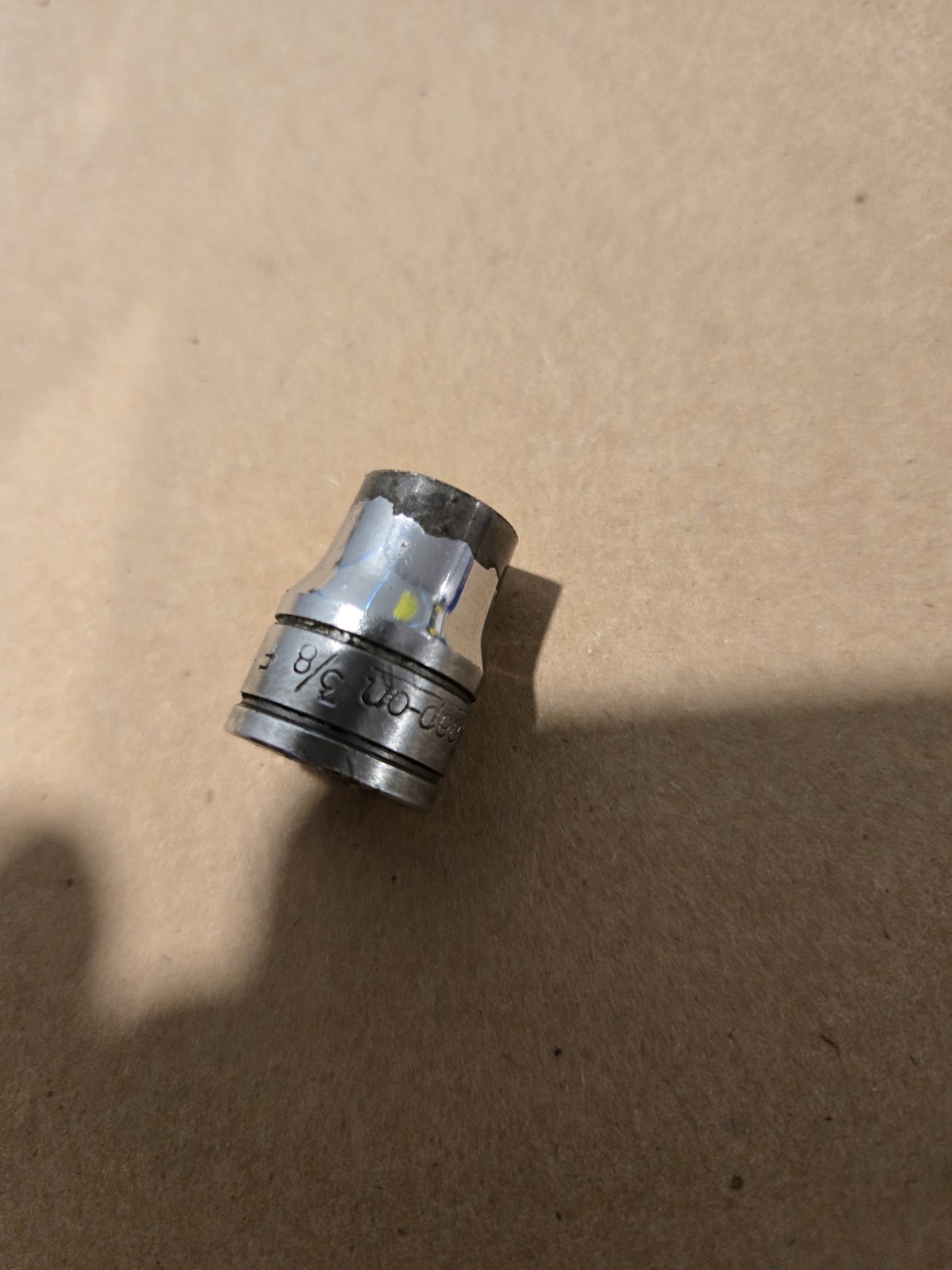 Snap On 3/8″ Drive 1/4″-7/8″ 12PT SAE Shallow Chrome Sockets With Rack USA