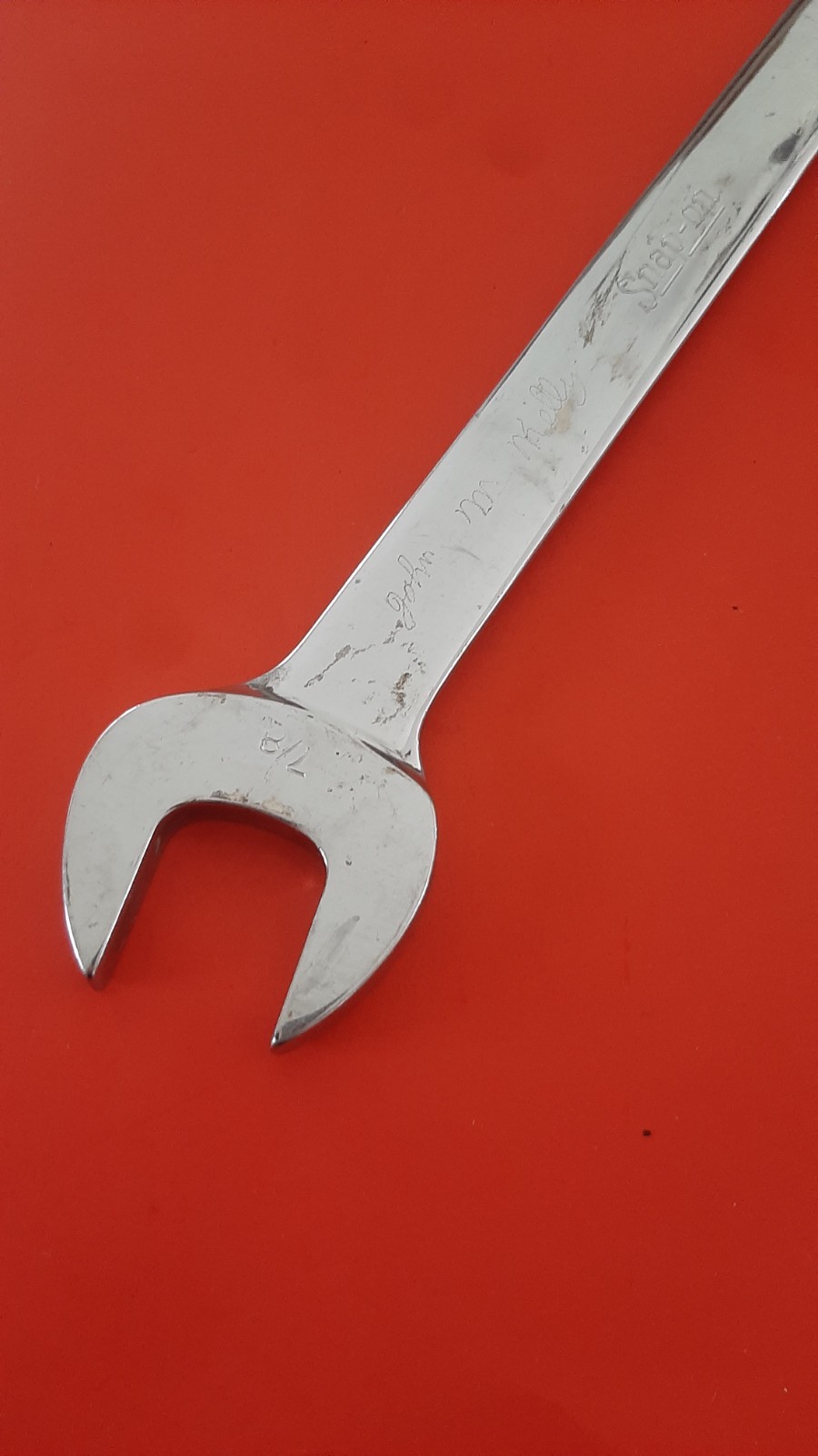 Snap On Tools USA 7/8″ x 15/16″ Open-End Wrench VO2830 Engraved 602