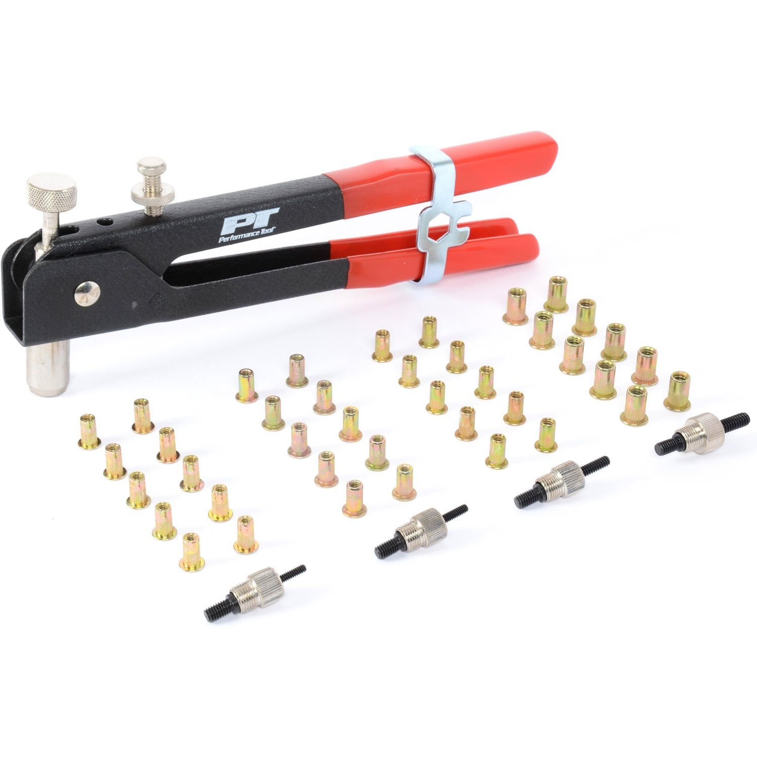 JEGS 45-Piece Threaded Rivet Nut Insert Kit [SAE]