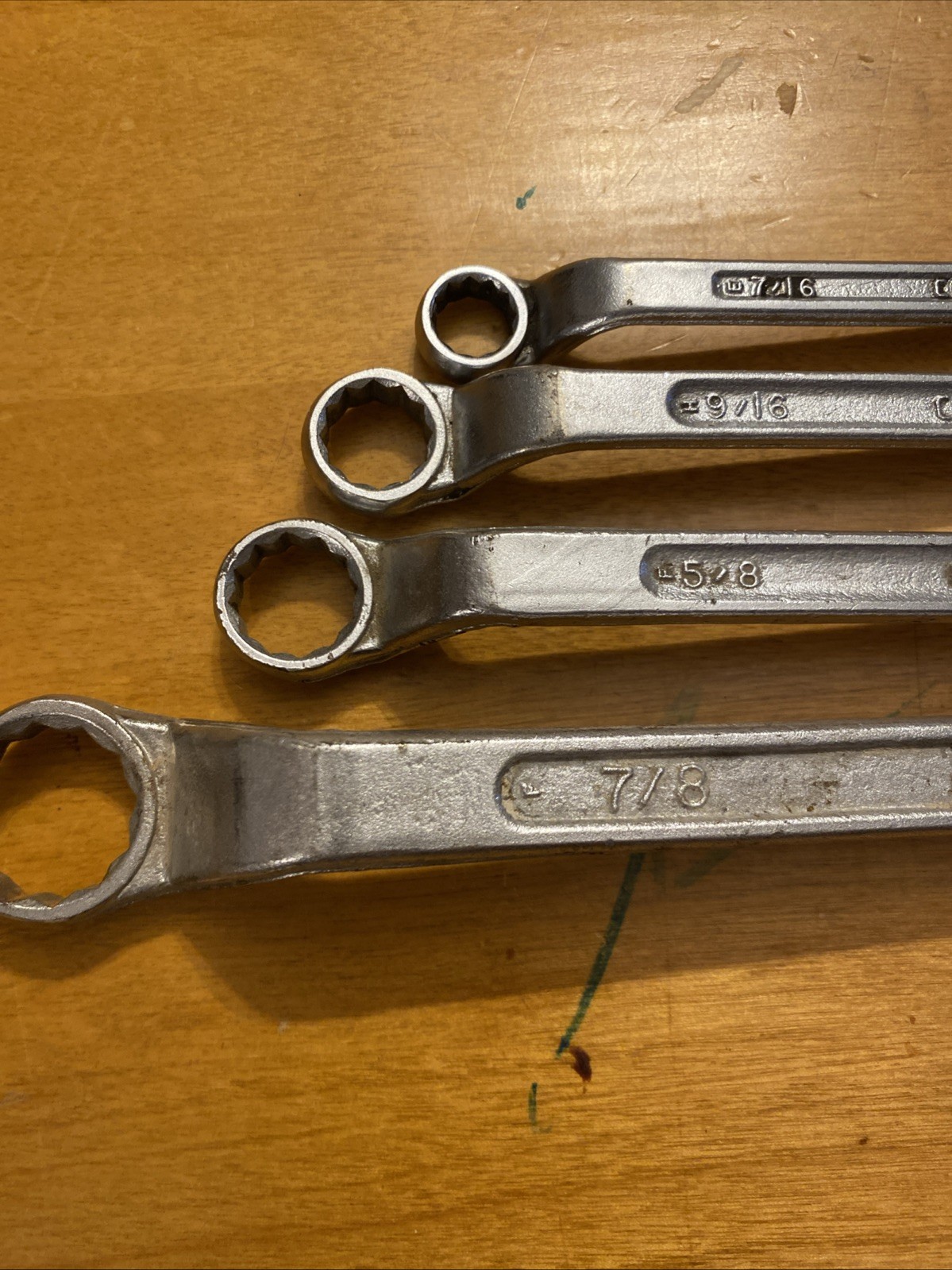 Lot Four Companion Offset Boxed Wrenches 3/8, 7/16, 1/2, 9/16, 5/8, 7/8, 13/16