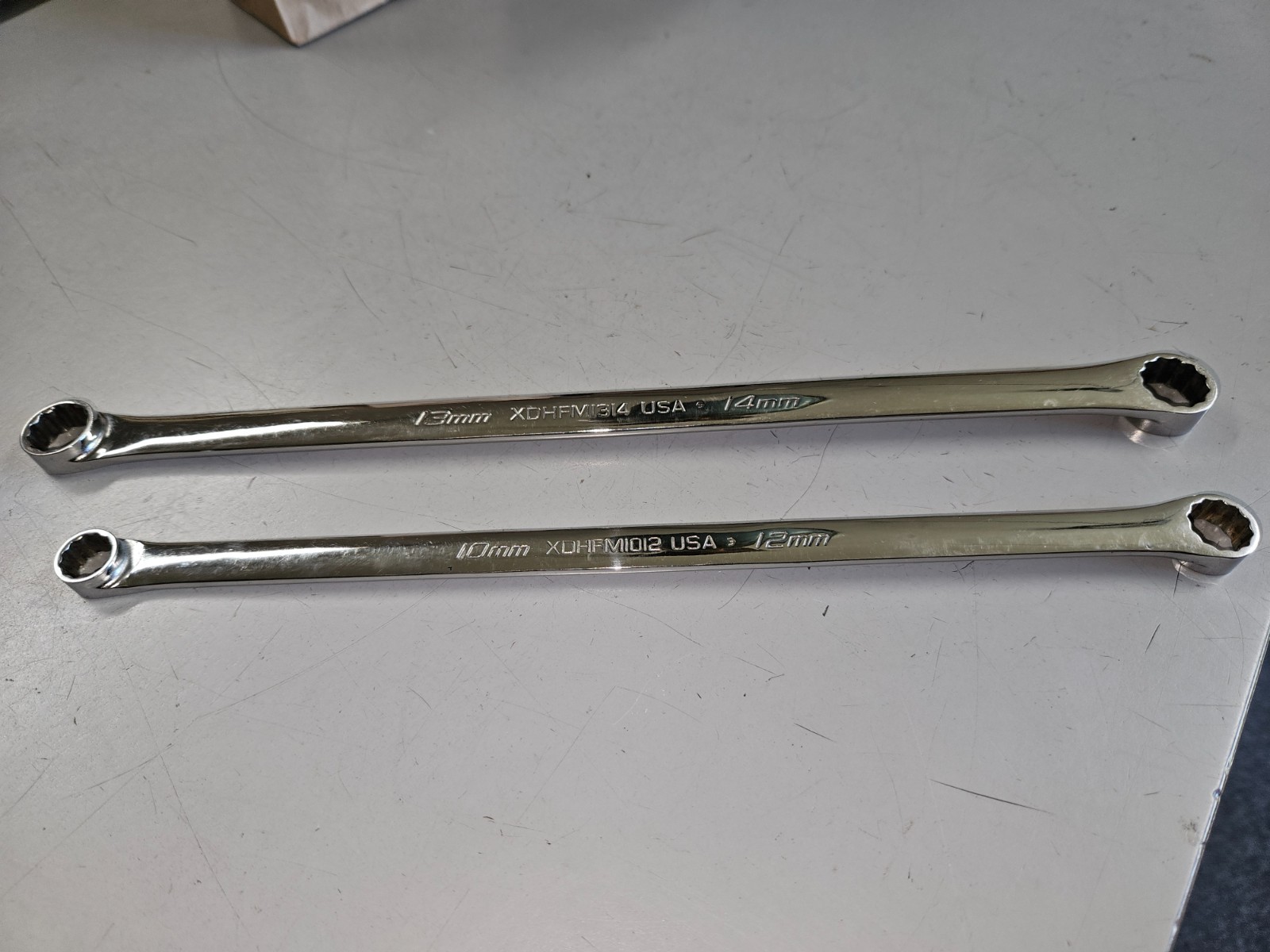 Snap-on XDHFM1012 & XDHFM1314 Combo Wrench Set Handle 0° Offset 10x12mm 13x14mm