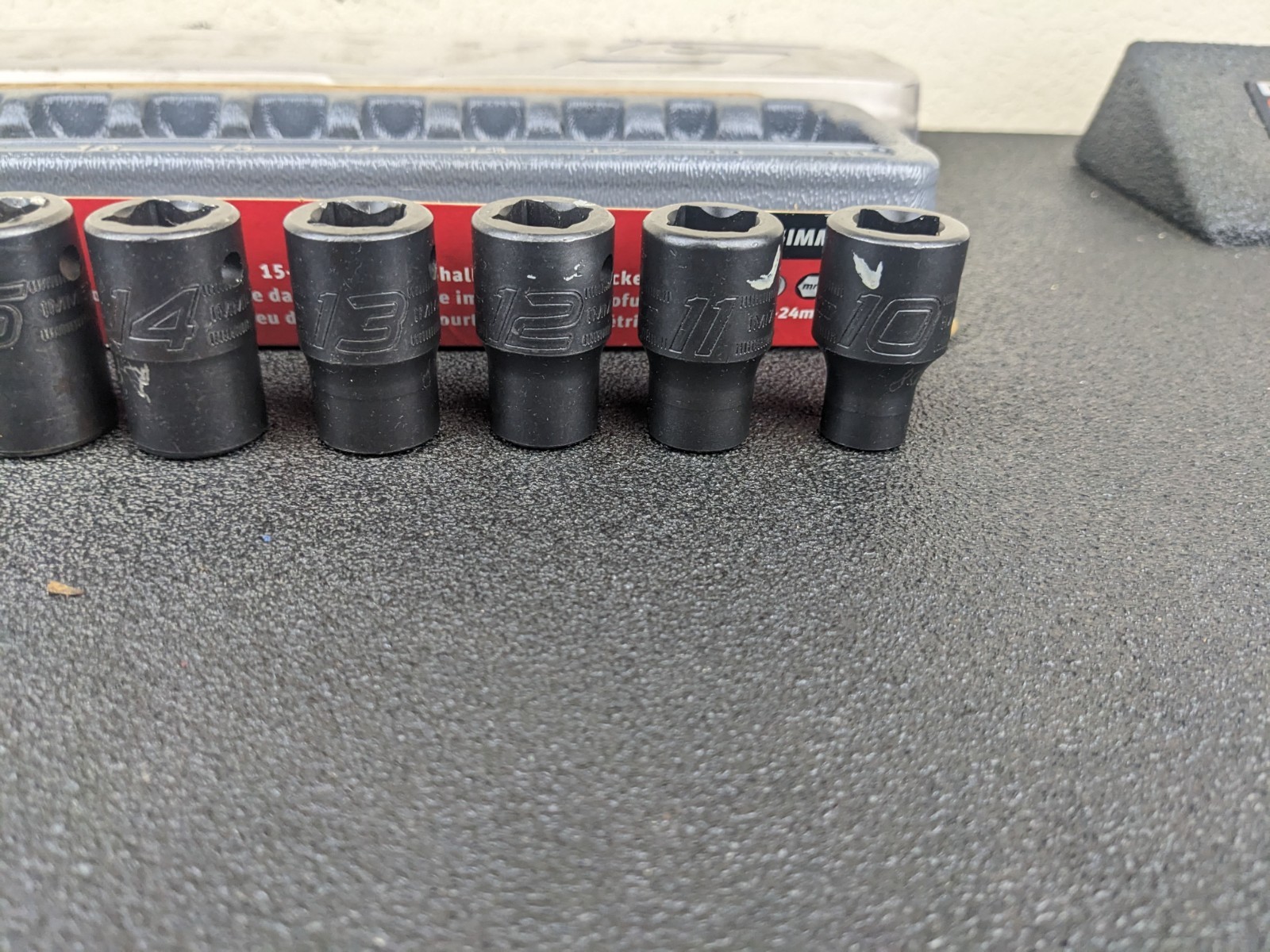 #bm356 Snap On Tools 315IMMYA 15pc 1/2″ Drive Metric Impact Socket Set 10-24mm