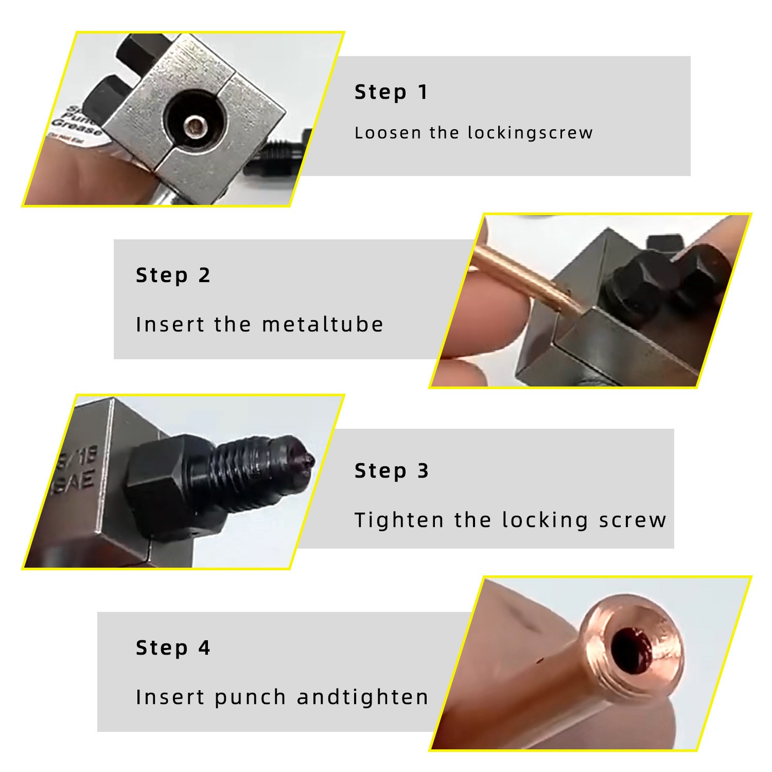 Universal 45° Handheld Double Flaring Tool 3/16in Brake Line Double Flare Tool