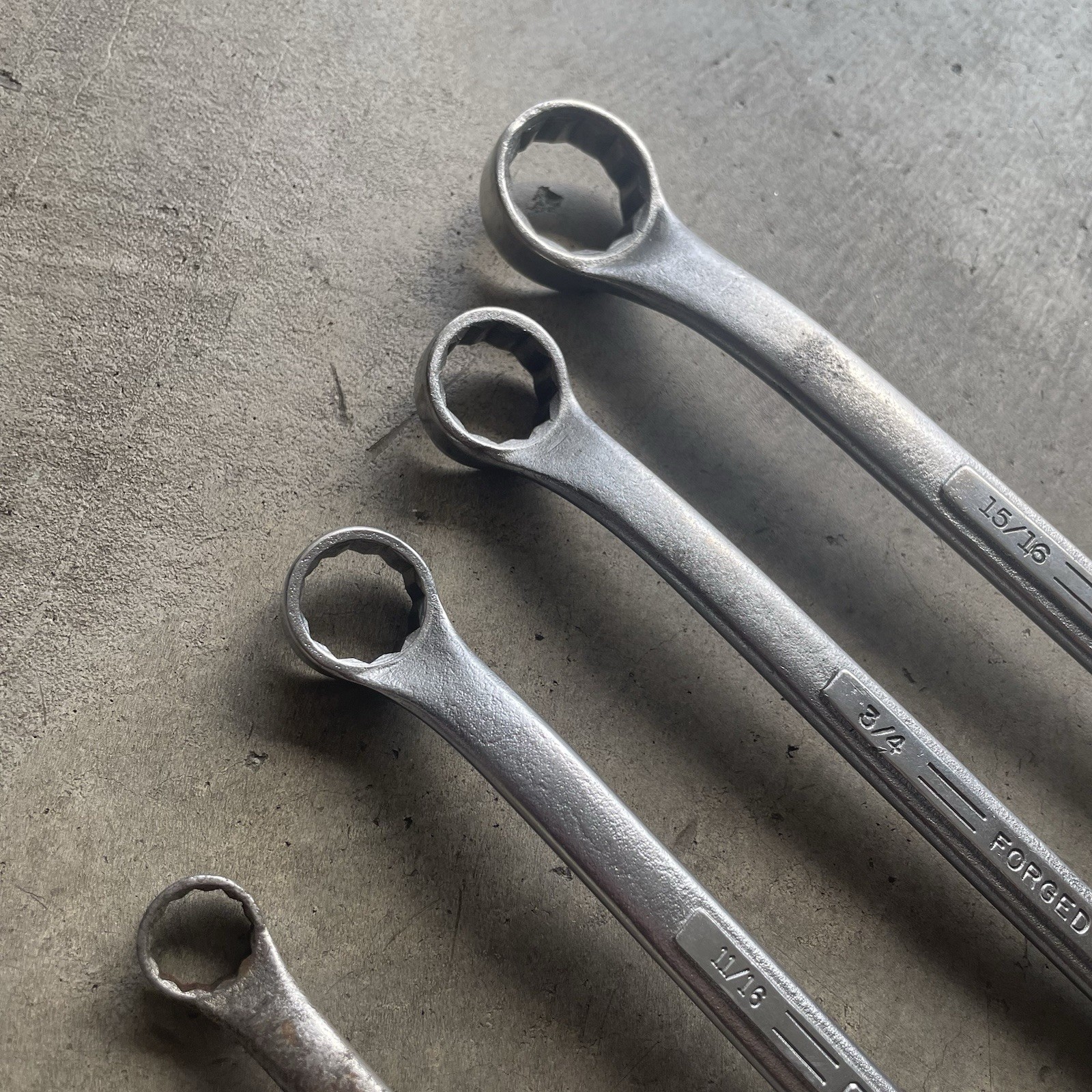 Vintage Craftsman 4pc 12 point SAE Double Offset Box End Wrench Set USA Made =V=