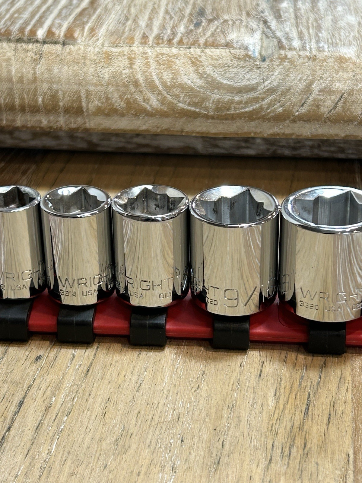 Wright Tool 8 Point Double Square HEX Socket Set – 11 Pieces EX Cond FR SHIP