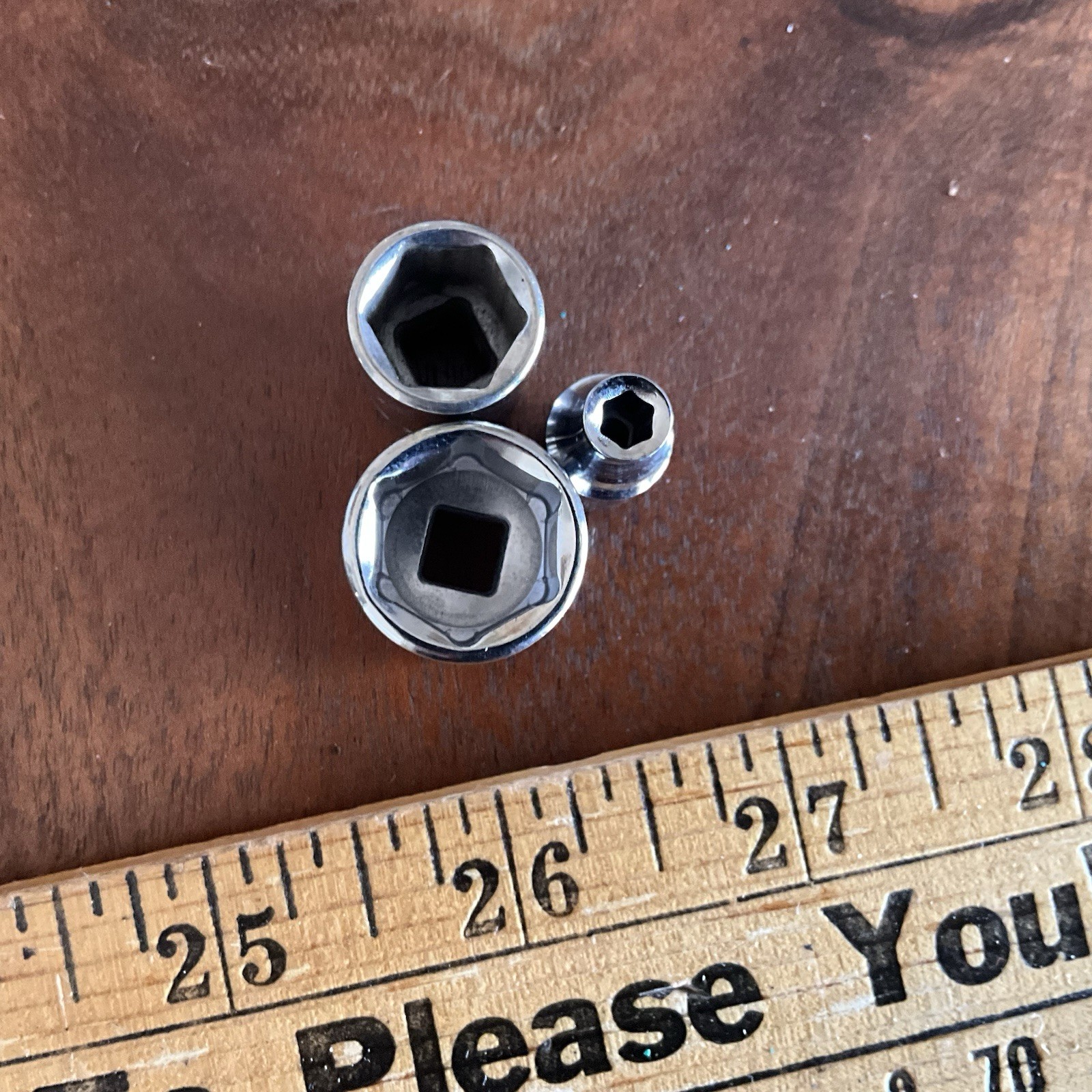 Vintage Craftsman 1/4″ Drive 9/16″ 7/16″ 5/32″ Shallow Socket 6 Point S-AH USA