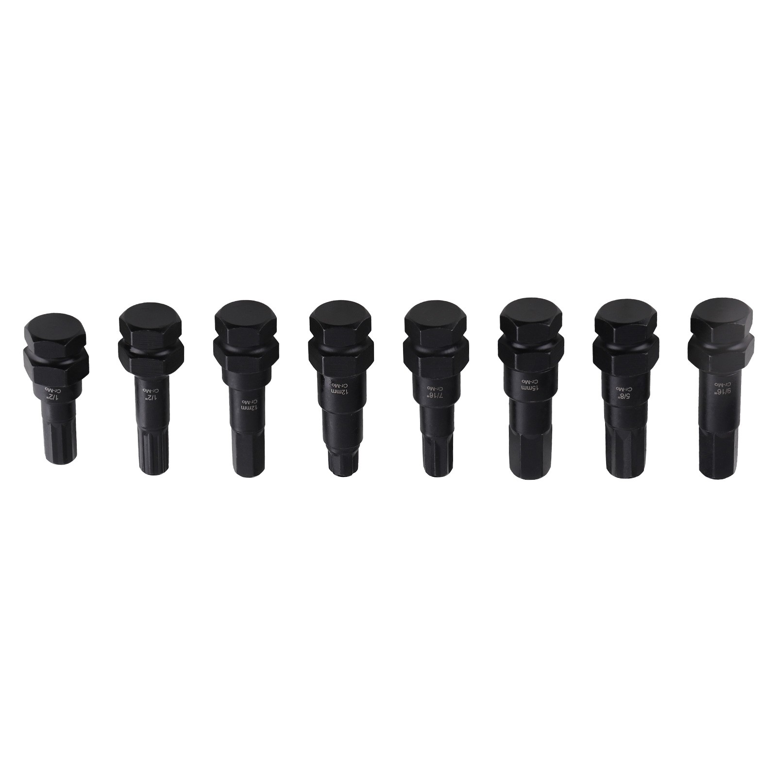16 Locking Lug Nut Master Key Set Wheel Lock Tire Lug Removal SKT Tool Kit