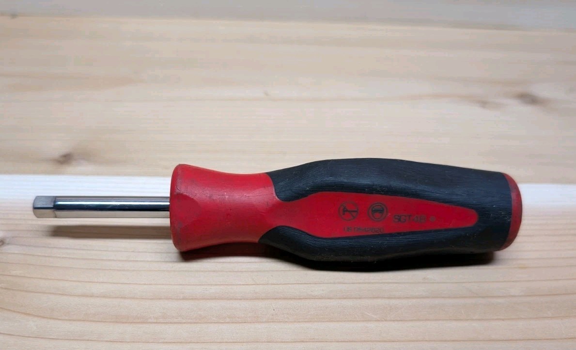 Snap On Tools 1/4″ Shank Driver SGT4B Soft Grip Red Black