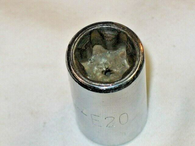 Cornwell Tools E20 Inverted External Torx 1/2″ Drive Shallow Chrome Socket