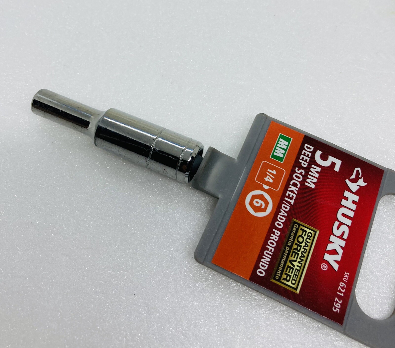 Husky 5mm 6 Point 1/4″ Drive Chrome Deep Socket (Lot Of 3) 621295 T1