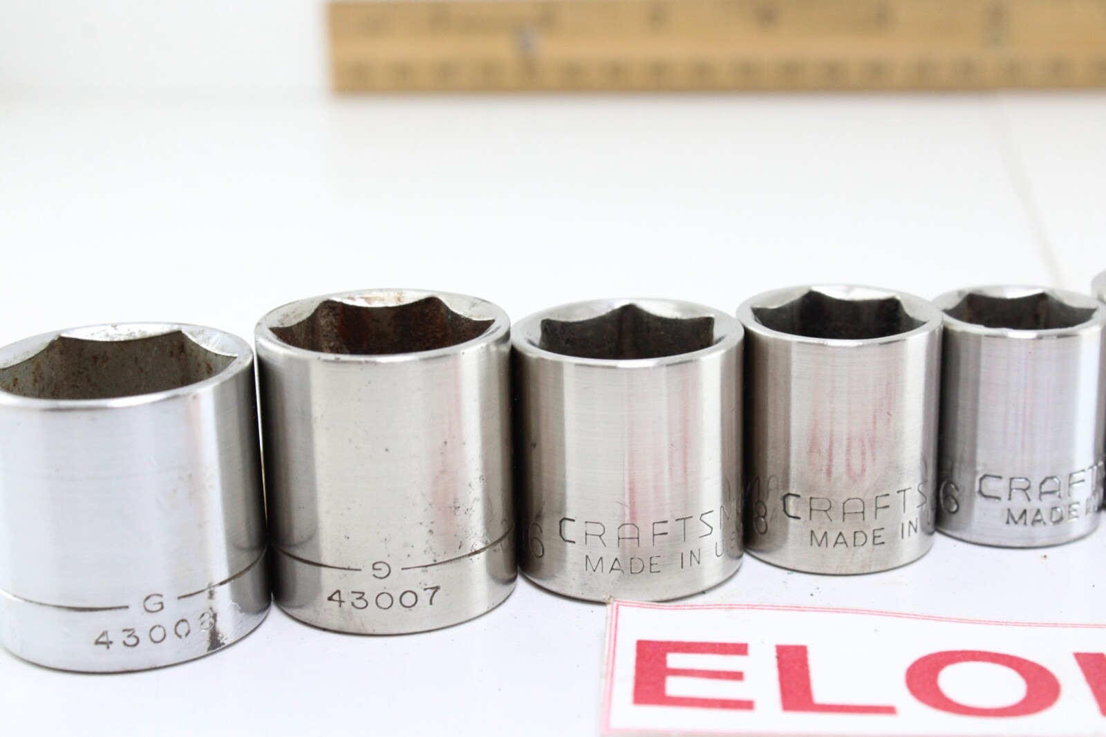 Craftsman G430 Series 5/16″-13/16″3/8” Drive 6 Point 9 Piece SAE Socket Set USA