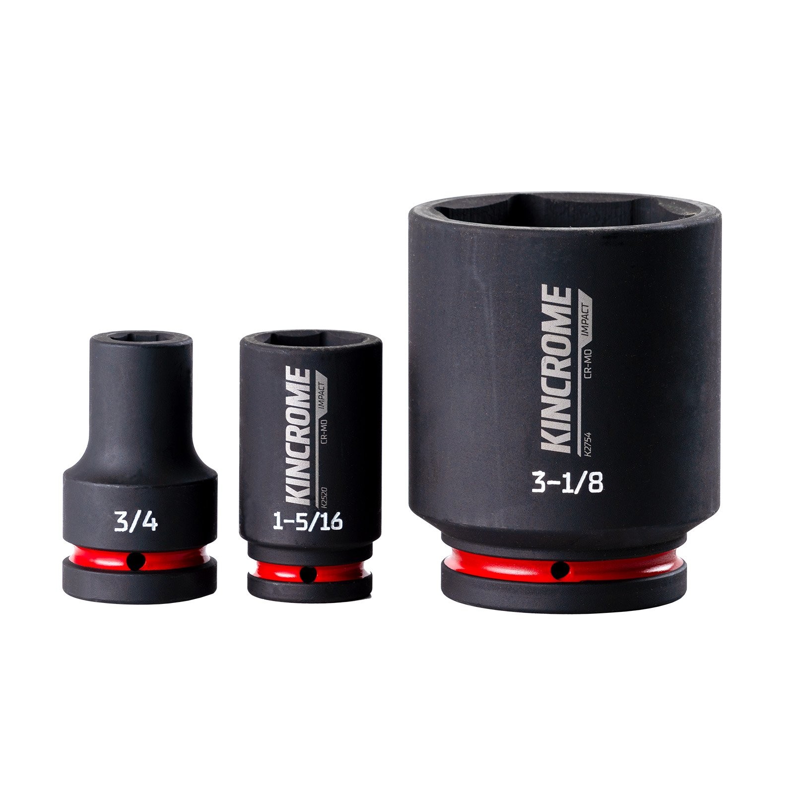 KINCROME 1″ Drive Imperial 6 Points Hex DEEP Impact Sockets Size 3/4″ – 3-1/8″