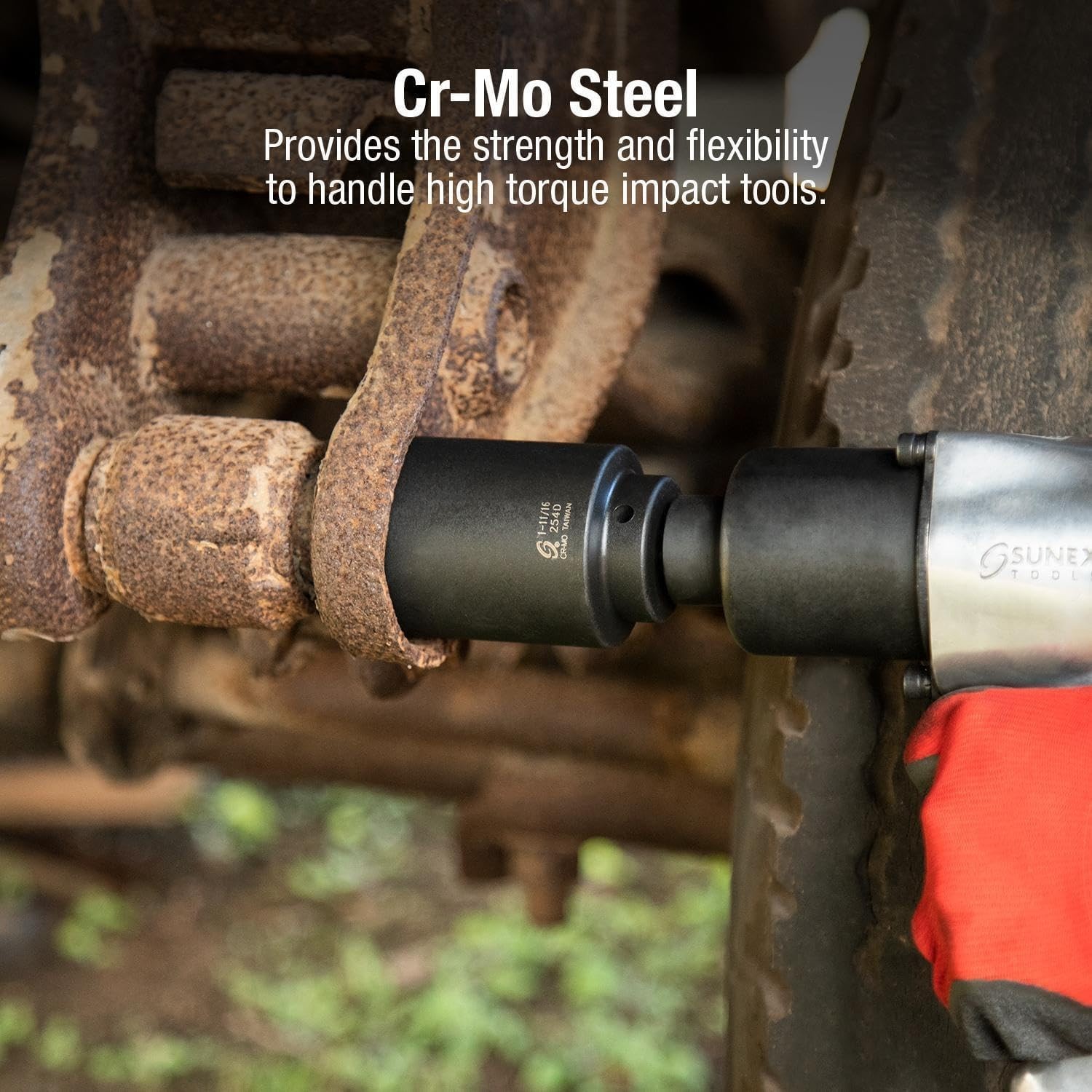 1/2 Inch Drive 1-11/16 Inch Deep Impact Socket – CR-Mo Steel, Lifetime