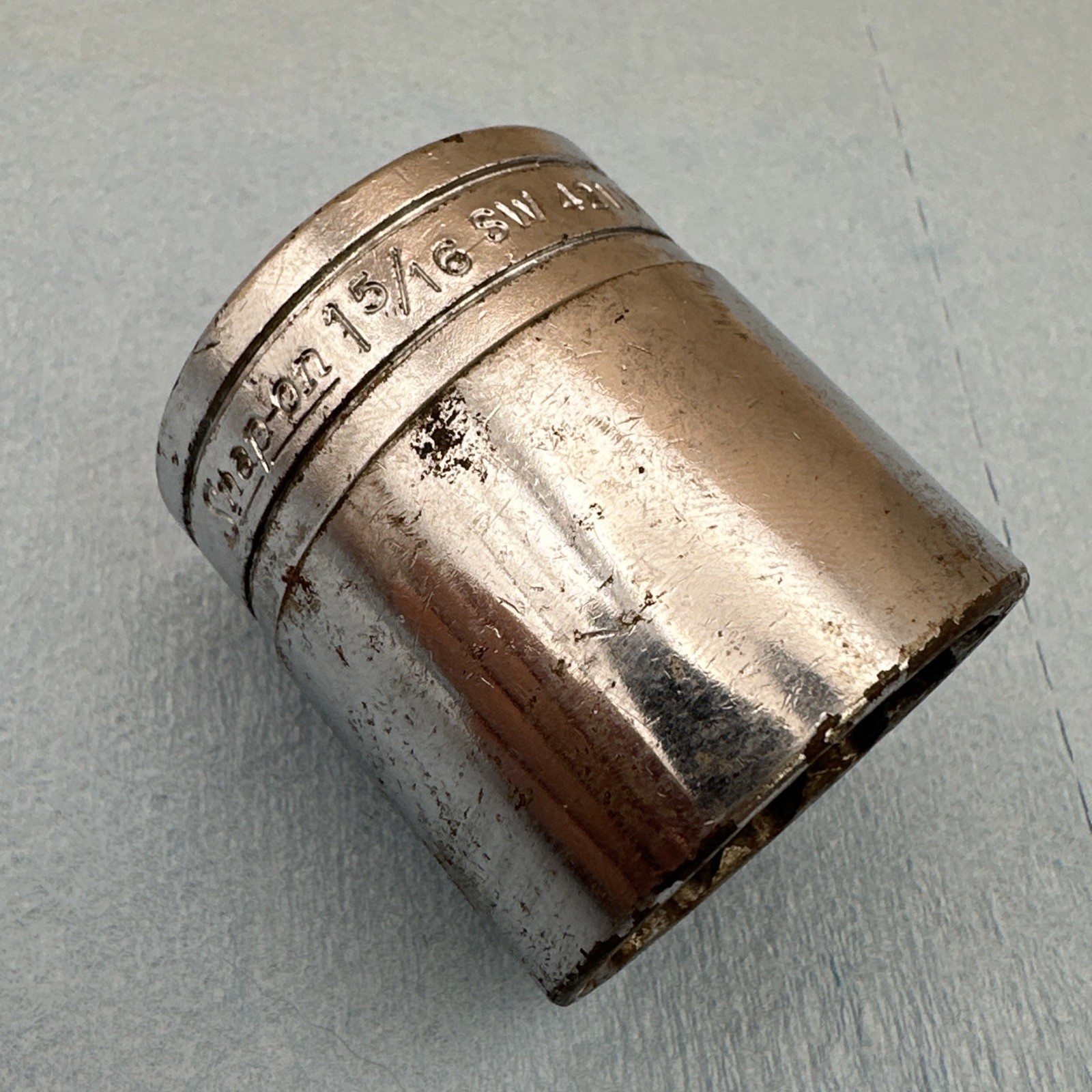 Snap On Tools 1-5/16″ Shallow Socket 1/2″ Drive 12 Point SW421 Vtg Made in USA