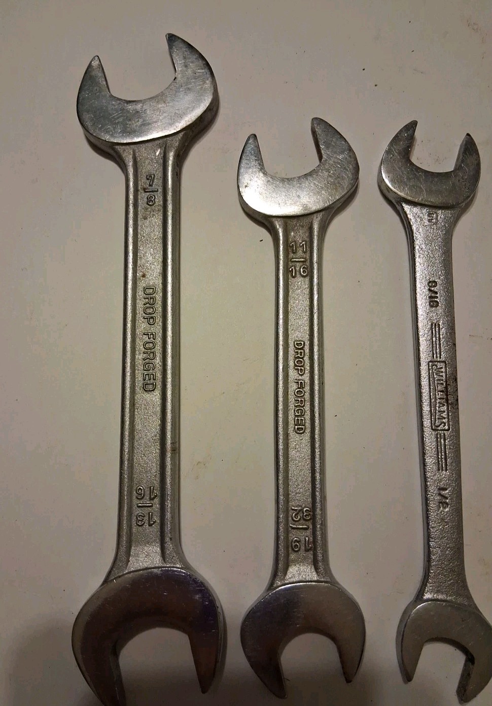 Wrenches. Lot Of 7. Multiple Sizes. Most Are Open End.