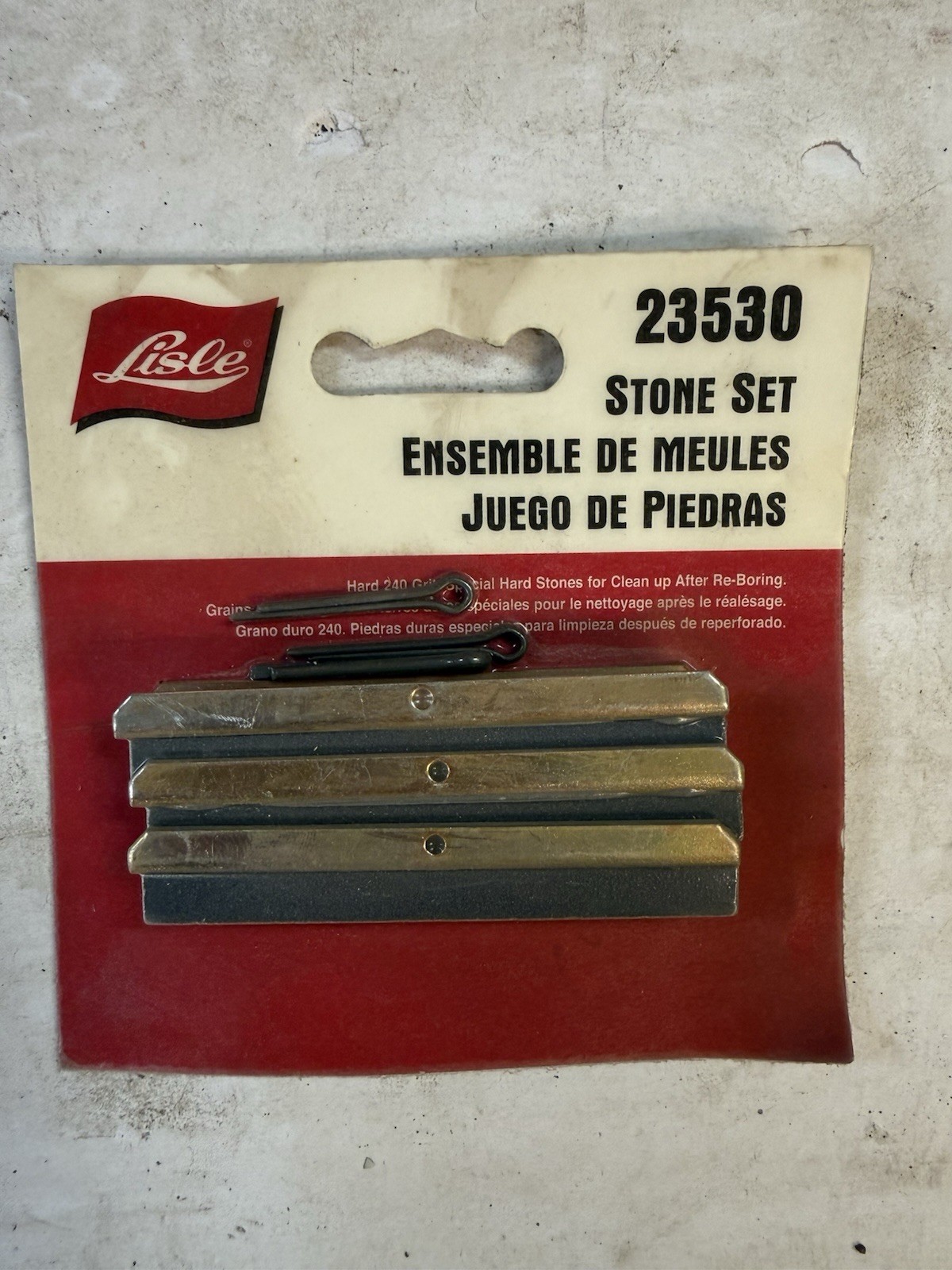 Lisle 23530 Replacement Stone Set 240 Grit, 3″ Length New In Package