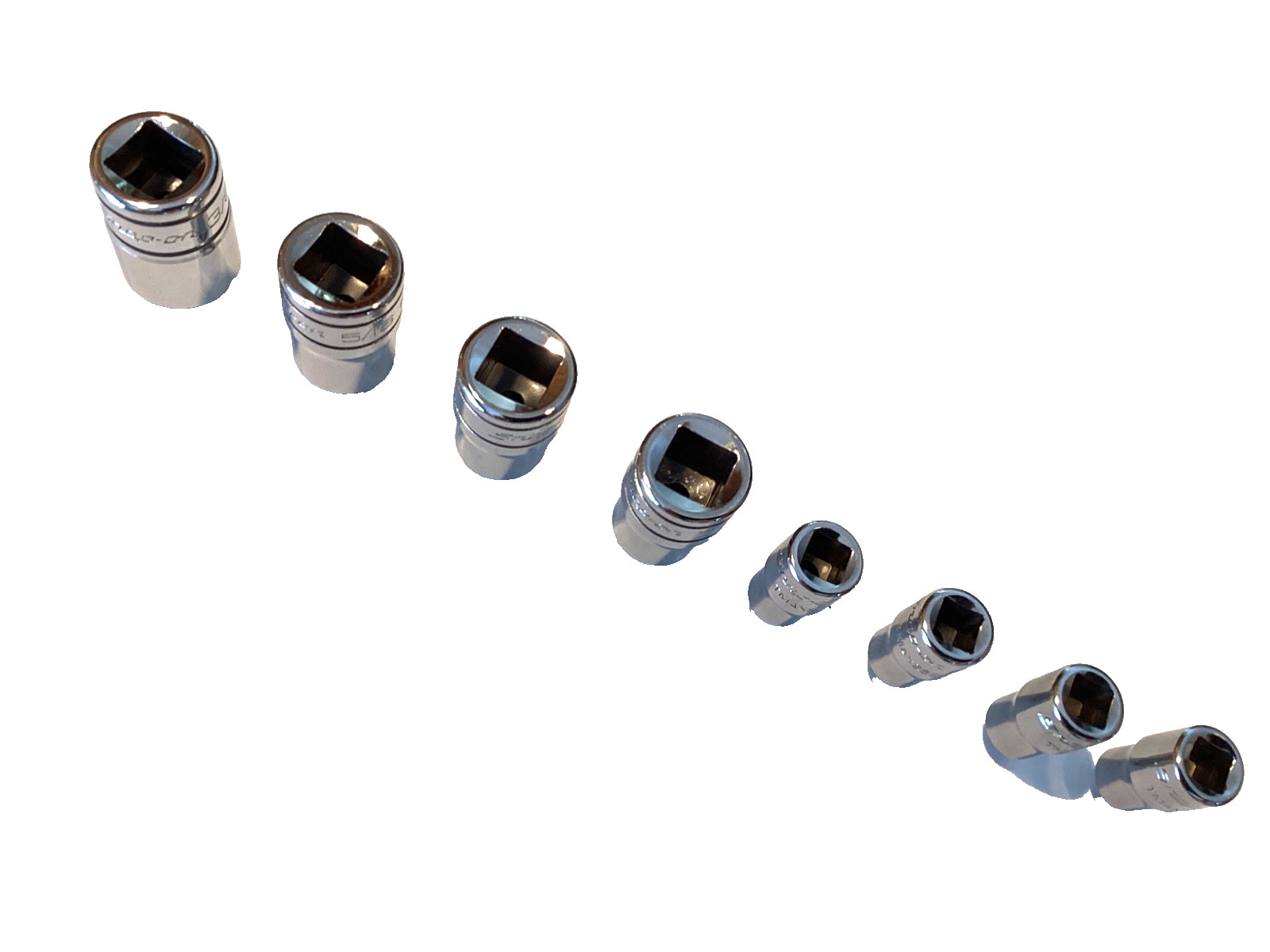 Snap On 8 Piece Combo Drive SAE Stubby Hex Driver Bit Socket Set 208EFTAXSY MINT