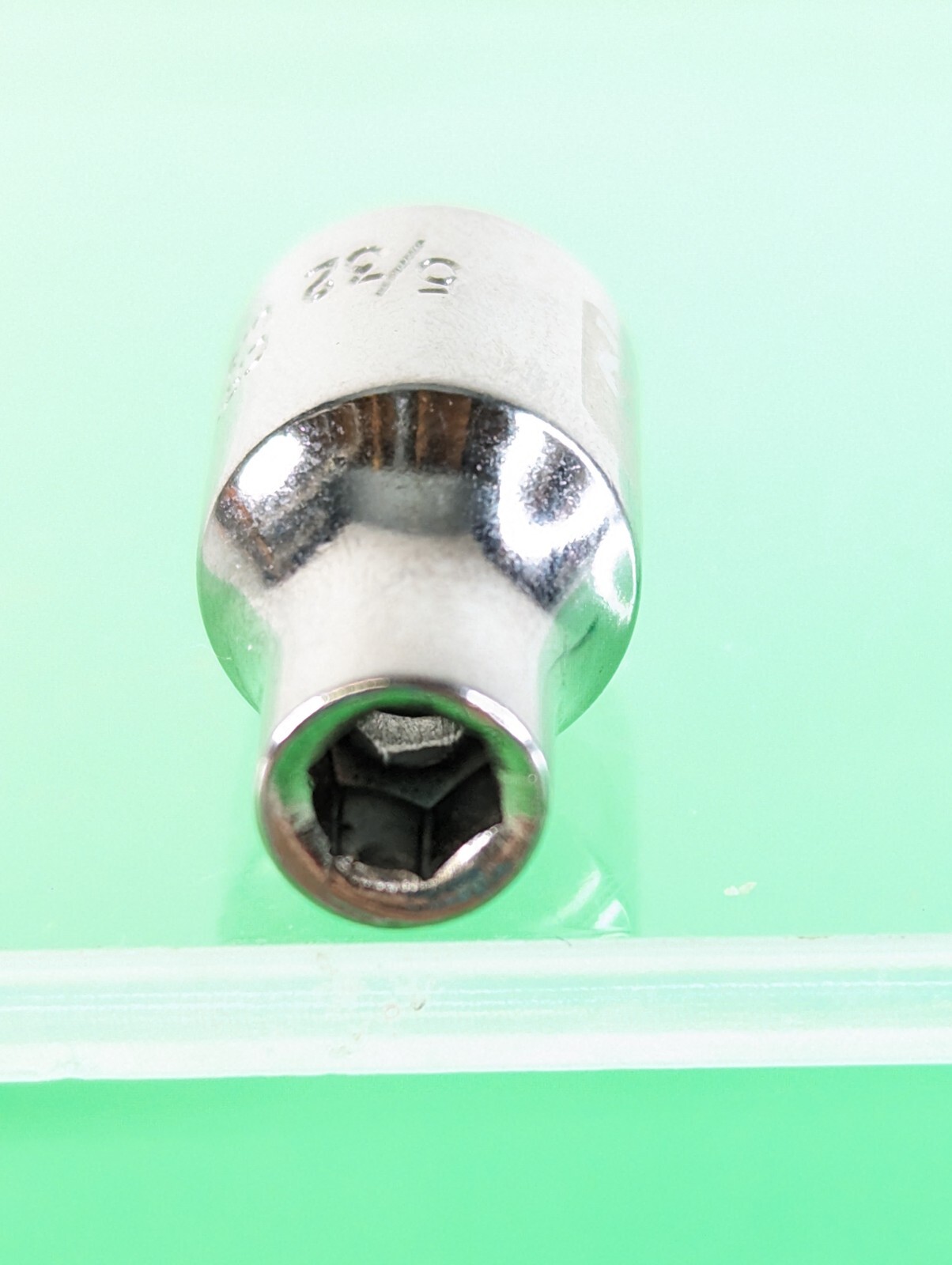 Craftsman USA 1/4in Drive 5/32 Socket 6 Point Shallow Chrome Vintage 45801