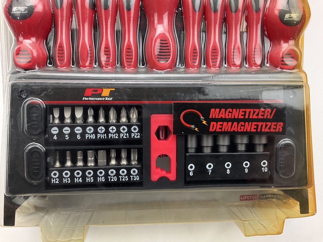 Performance Tool W1727 39-Piece Screwdriver Set With Organizer Rack