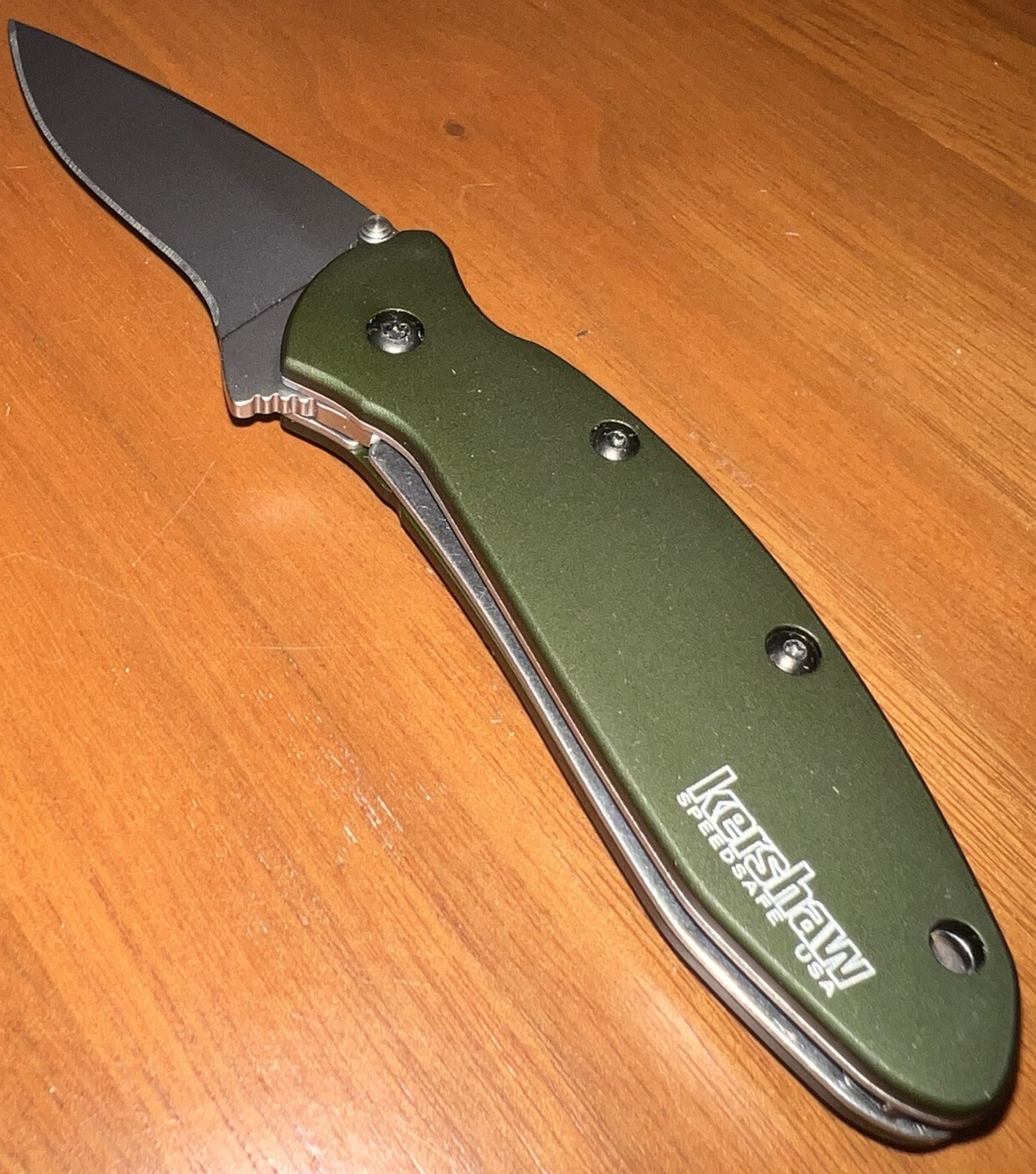 NEW! Kershaw Scallion Olive Drab 2.4” Pocket Knife (1620OL) – Ken Onion Design