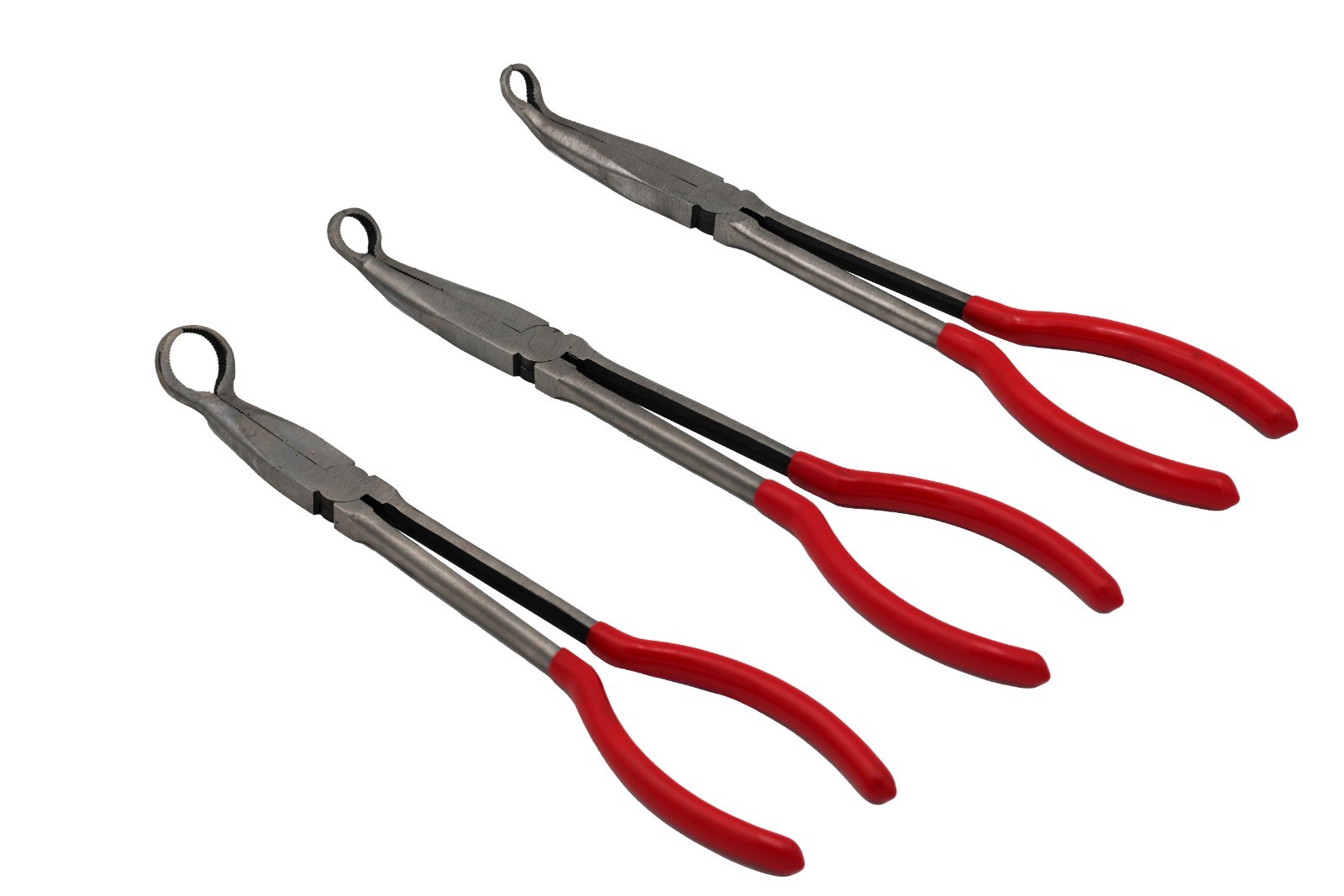 3pc Ring Nose Pliers Set 11″ Long Reach 2.5″ Jaw Precision Grip Tools