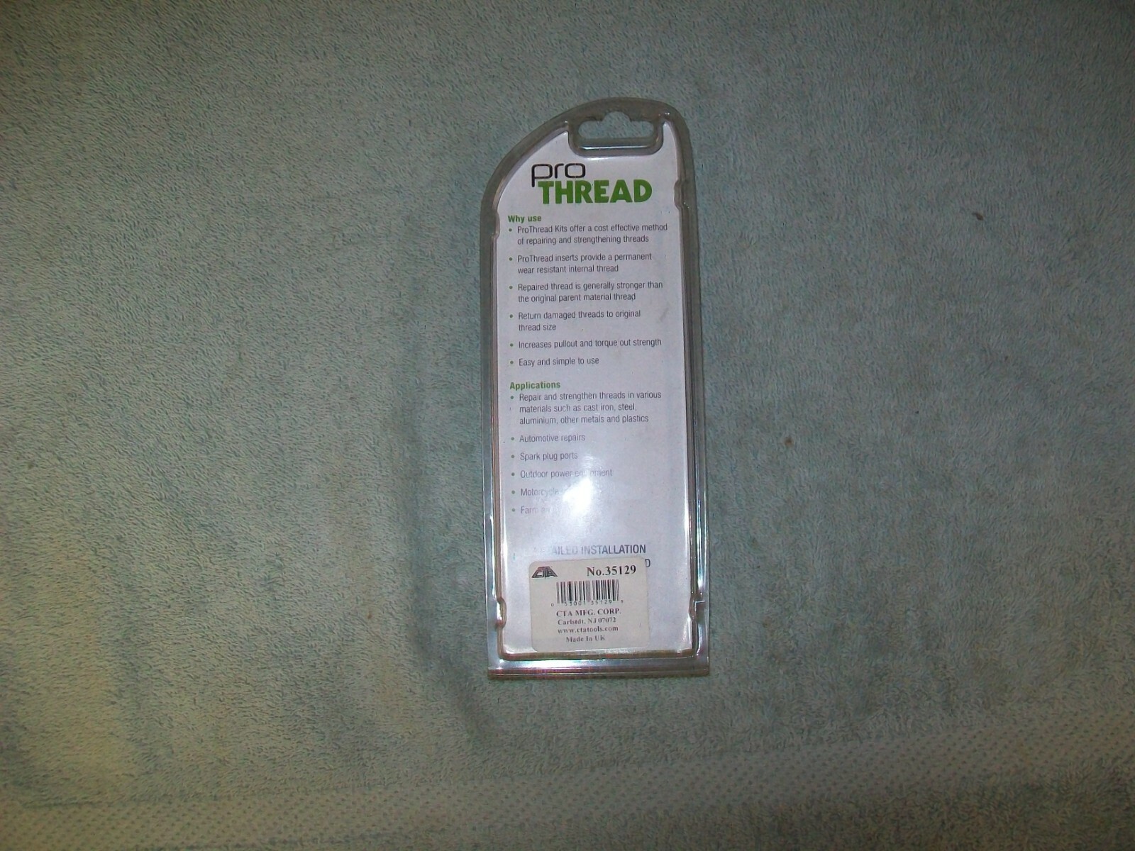 1 of CTA part # 35129 12mm X 1.75 thread repair system