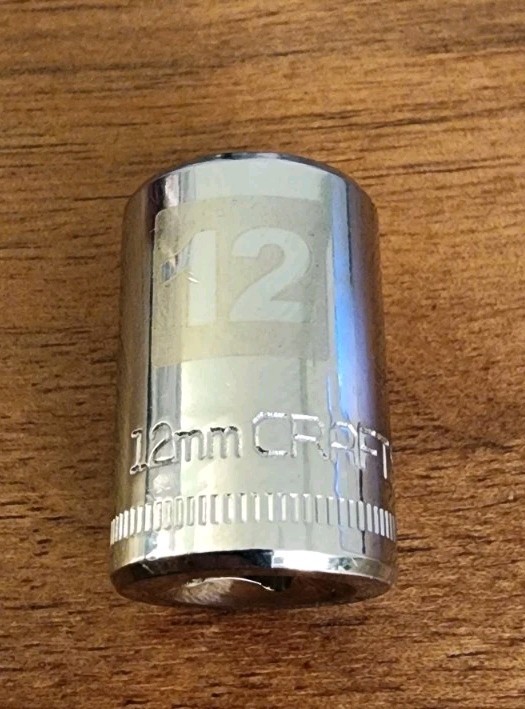 Craftsman 12mm 6 Point 1/4″ Drive Z-AL 34608 Easy Read (Stamped & Etched)