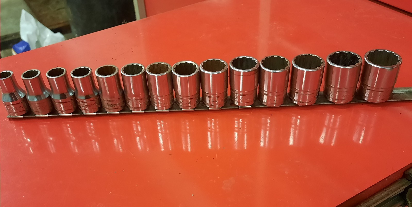 Snap-on Tools 14 pc 1/2″ Drive METRIC 12 Point Shallow Socket Set