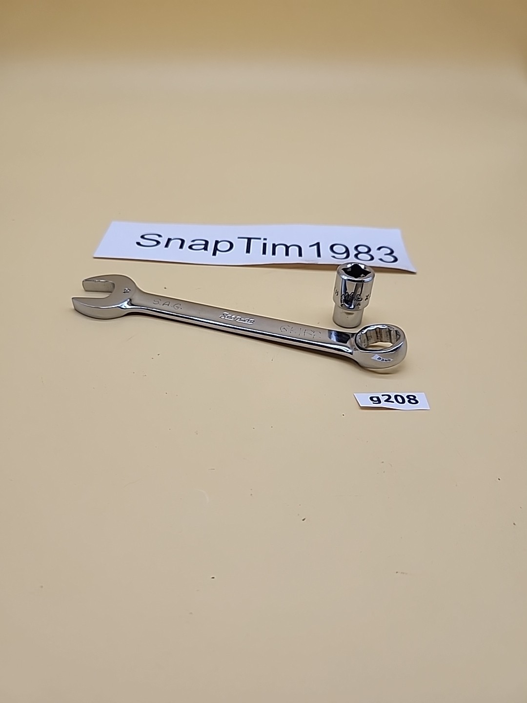 Snap-On OEXM15 Combo wrench 15mm 12 point 6 1/8″ long+MAC X126 3/8″ USA