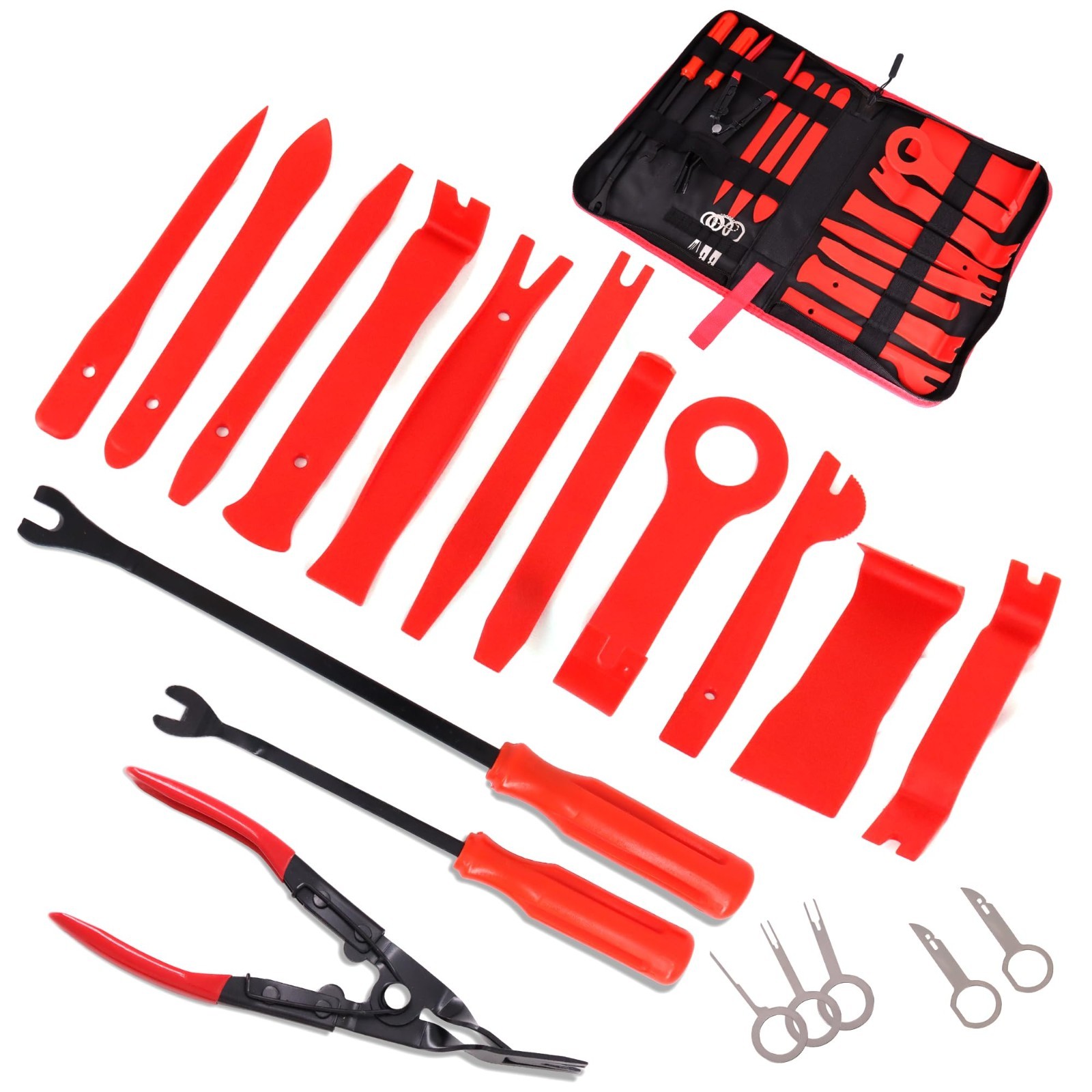 19Pcs Trim Removal Tool Set – Auto Clip Pliers, Plastic Pry Tools for Car Panel,