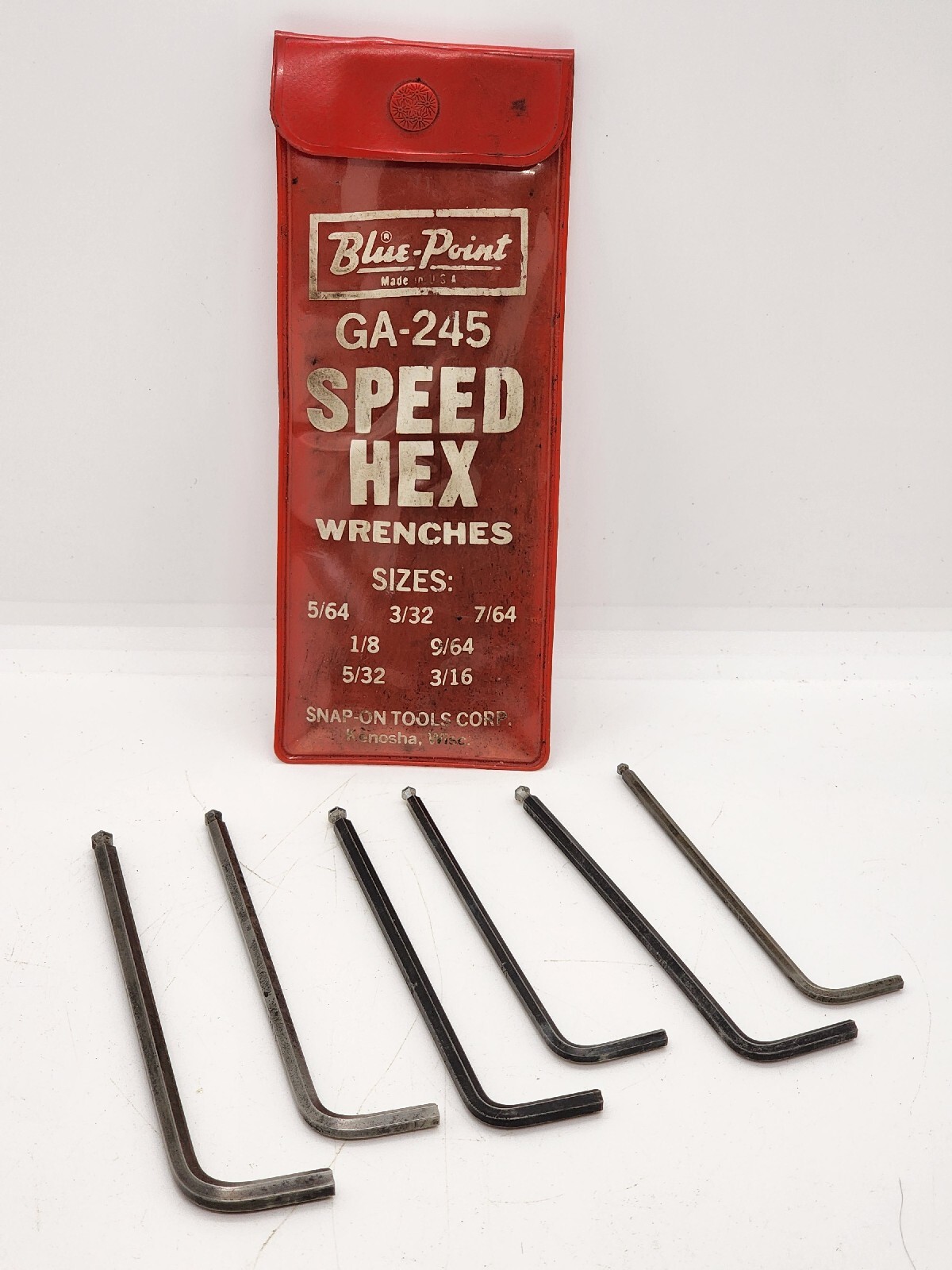 SNAP-ON TOOLS Blue Point GA245 Speed Hex Wrenches In Case Not Complete Set