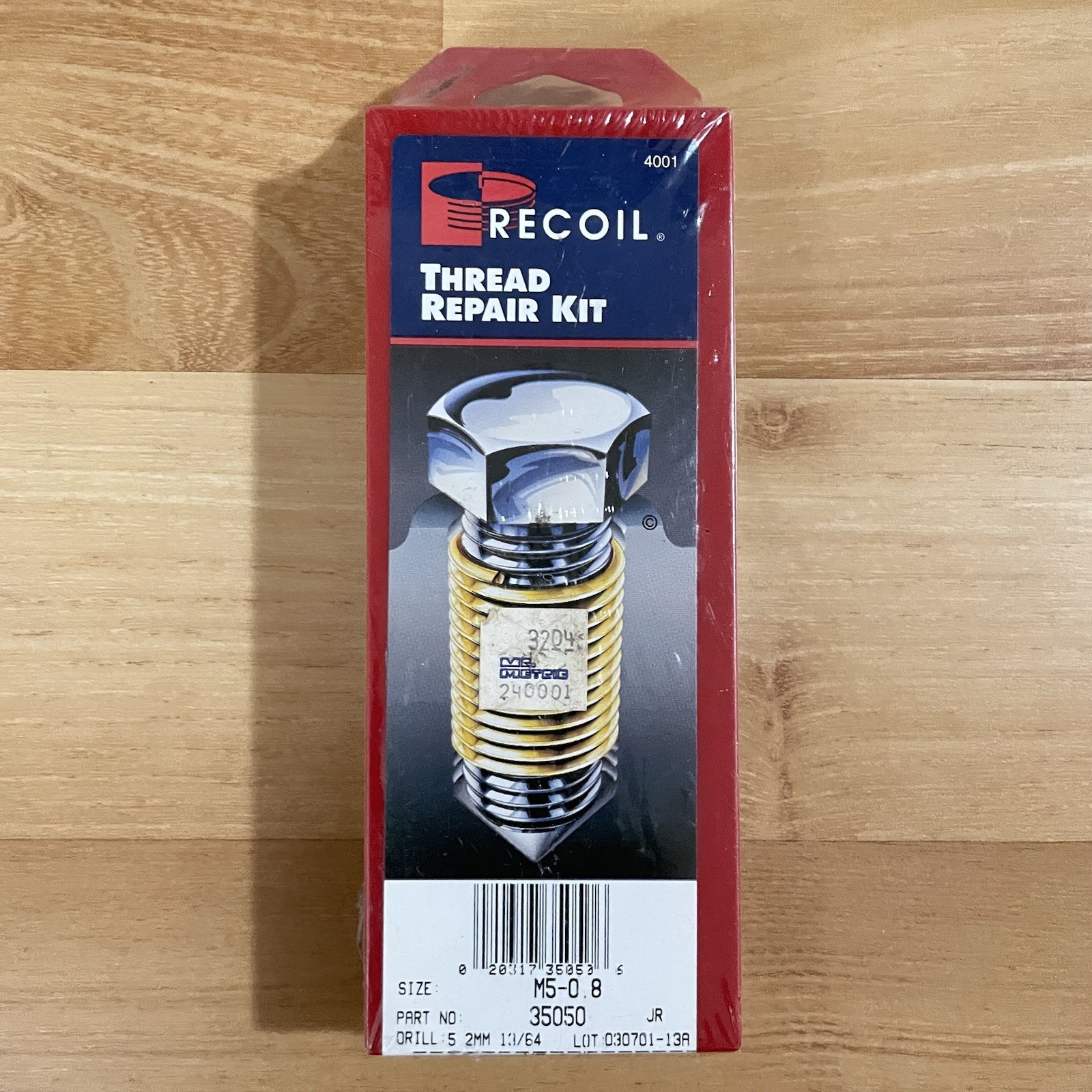Recoil 35050 Thread Repair Kit Size M5-0.8 Drill Size 5.2mm 13/64 New Sealed