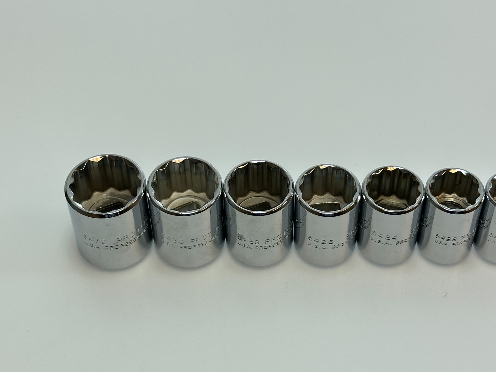 🇺🇸 NEW Proto Tools USA 10pc 1/2” Drive SAE 7/16- 1” Chrome Socket Set 12 Point