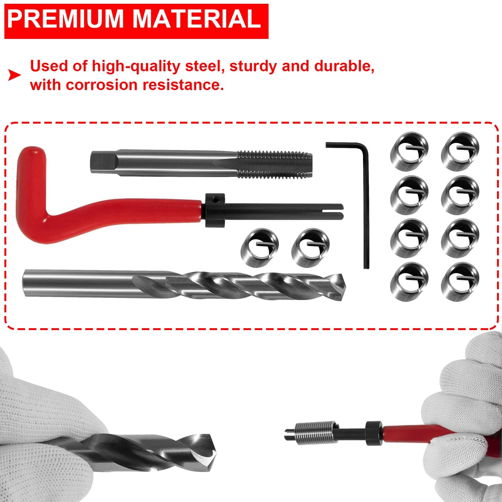 1420 Thread Repair Tool Kit M11.5mmx1.5 for Toyota for Honda B16 Engine Cylinder