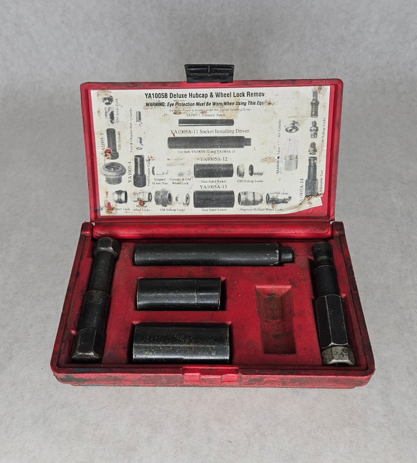 Blue Point YA1005B 5 Piece Deluxe Hubcap & Wheel Lock Remover Set