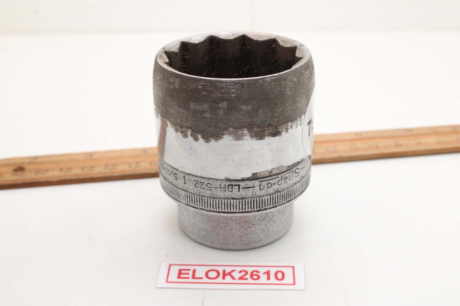 Snap-on LDH-522 3/4″ Drive 12 Point 1-5/8″ Socket SAE Shallow Socket Reissue USA