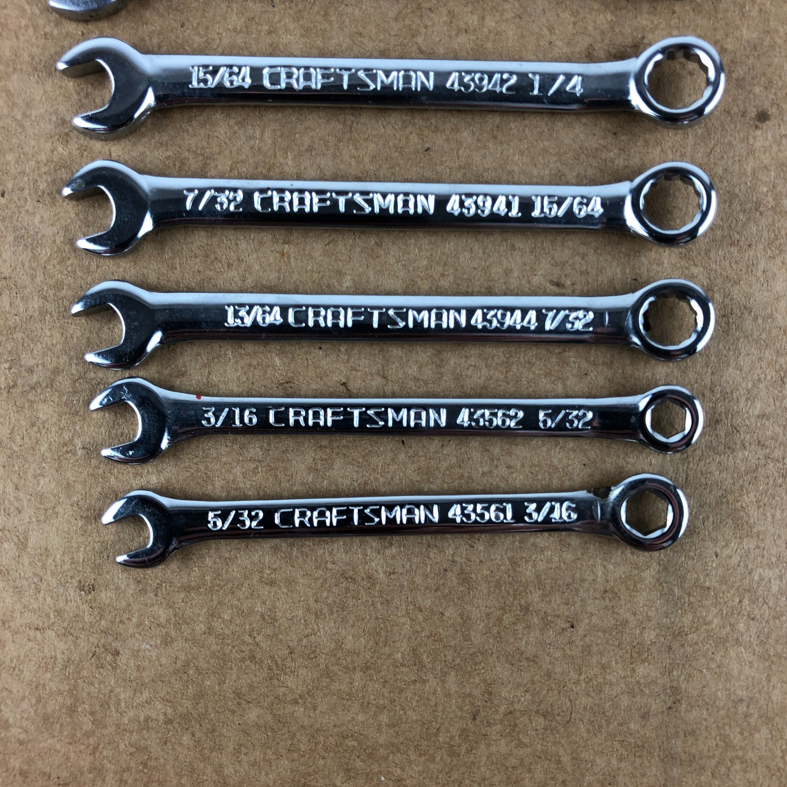 Craftsman USA Ignition Wrench Set 10 Pc Mini Midget 3/16 to 7/16 SAE 43561-43948