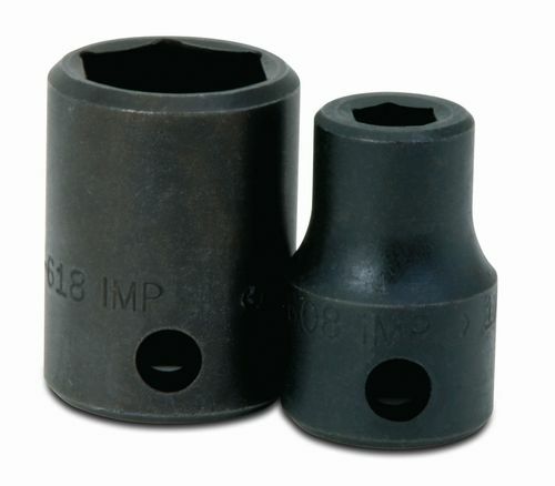 1/2″ Drive Shallow Impact SocketS, 6-Point, SAE,Black Industrial Finish,Williams