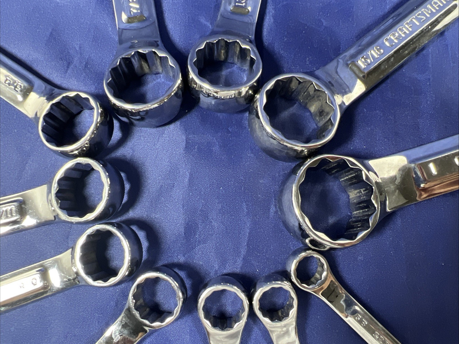 Set Of 11 Craftsman USA 12pt SAE Stubby Combination Wrench Set VV Series