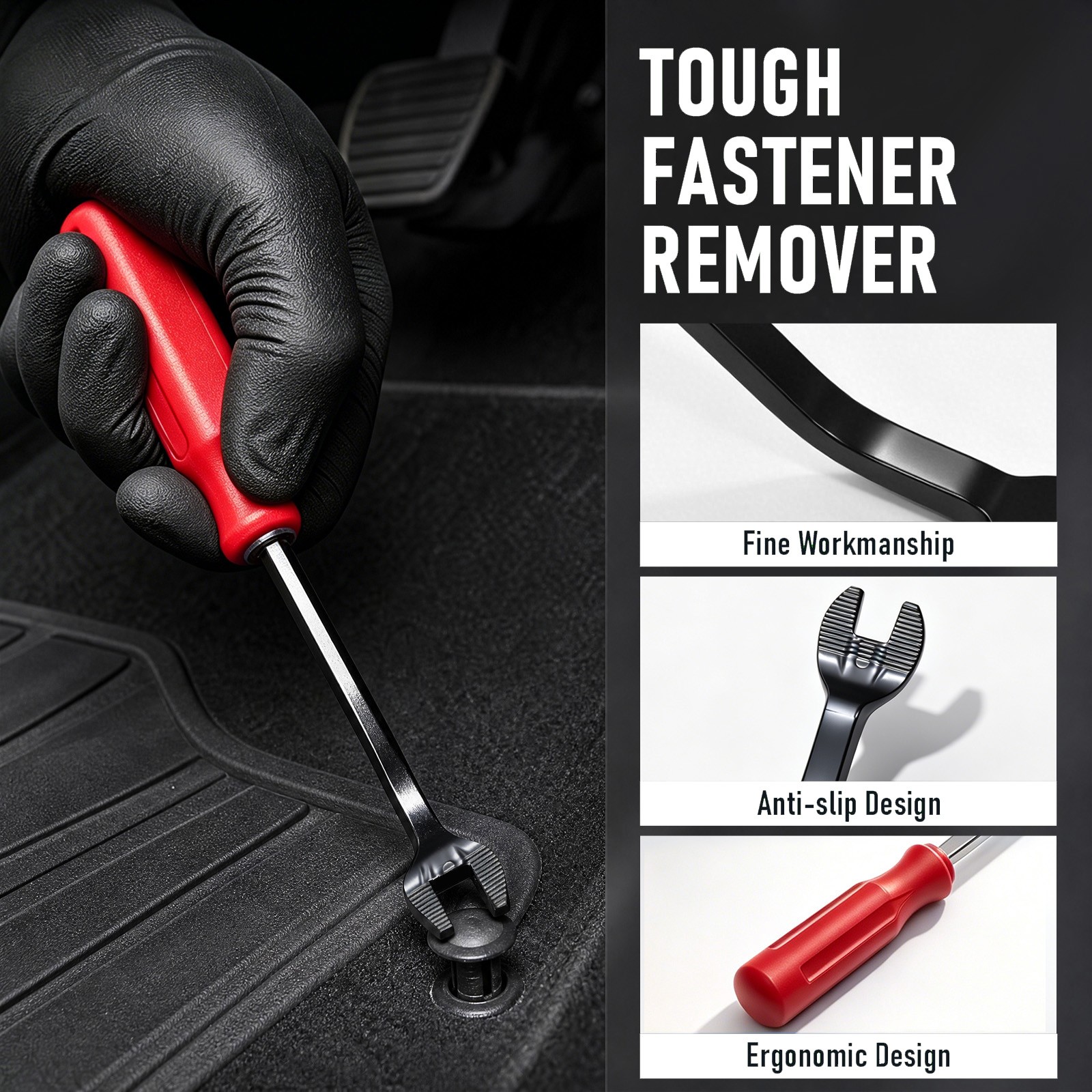 5 Auto Trim Removal Tool Kit Car Panel Door Window Fastener Remover Pry Tool Set