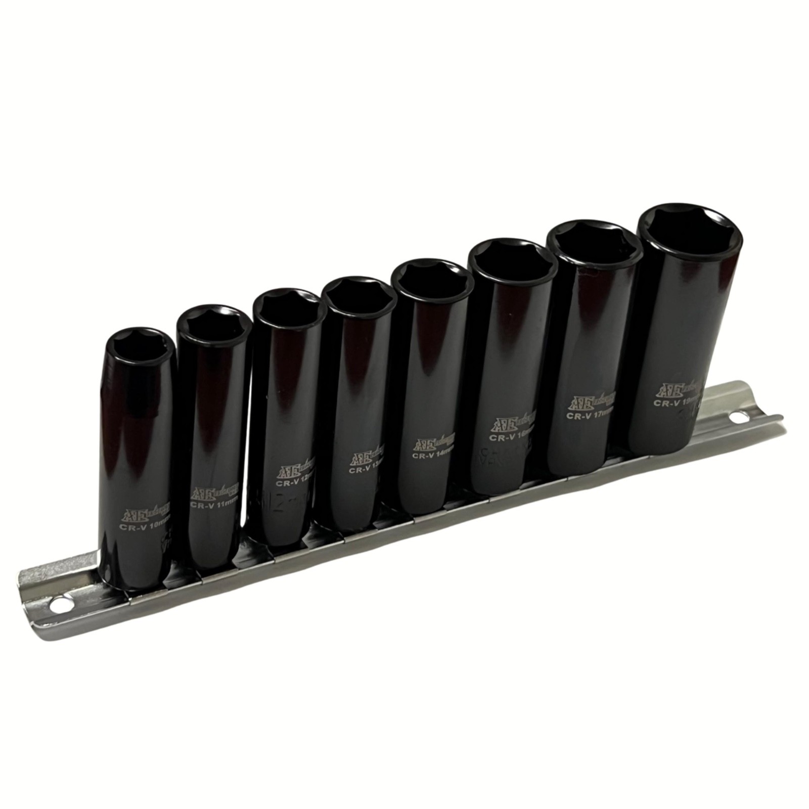 {8pc} Deep Impact Socket Set – Metric, 3/8″ Drive, 6 Point Sockets, 10mm – 19mm