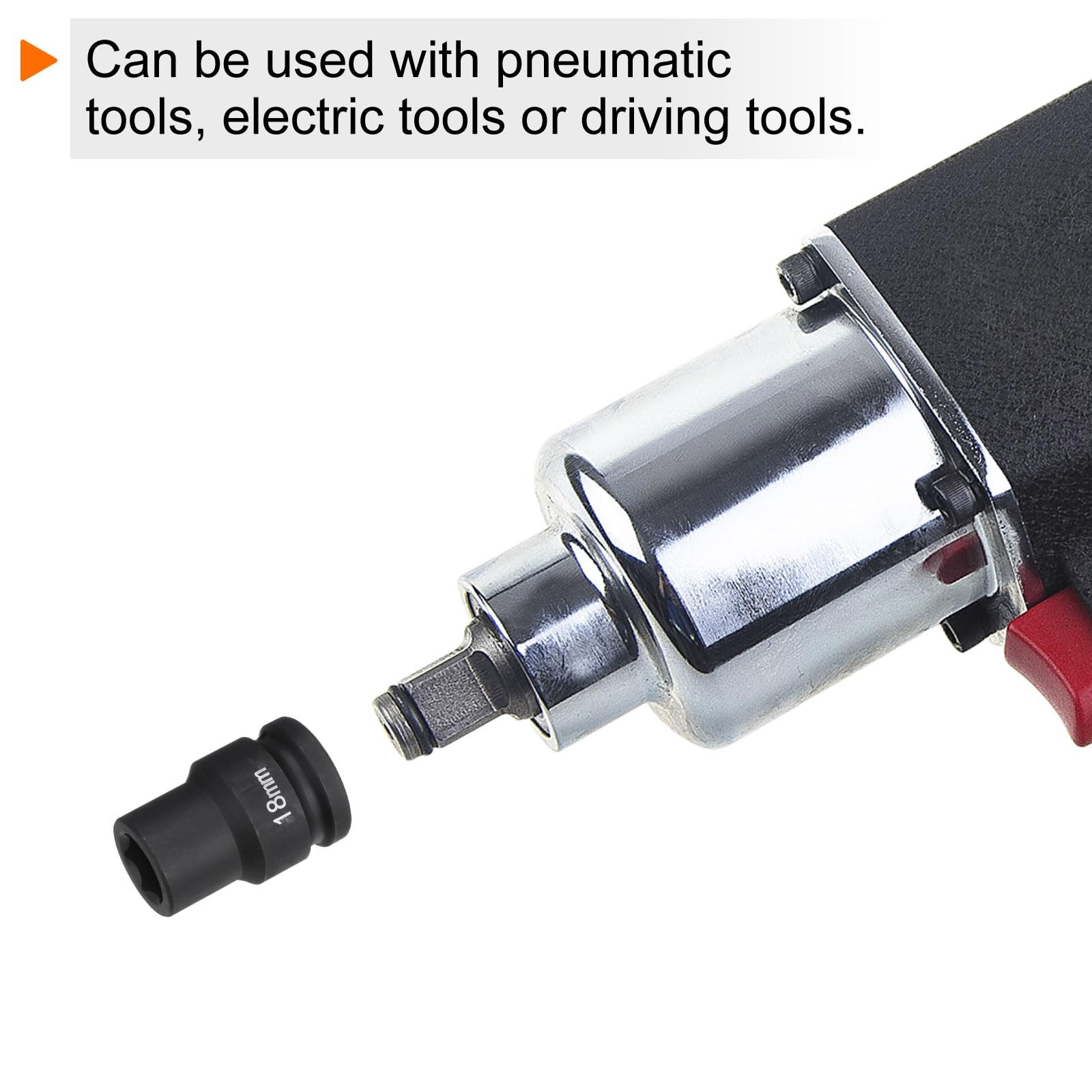 HARFINGTON 6-Point Impact Socket 3/4″ Drive 18mm Metric 40Cr Alloy Steel